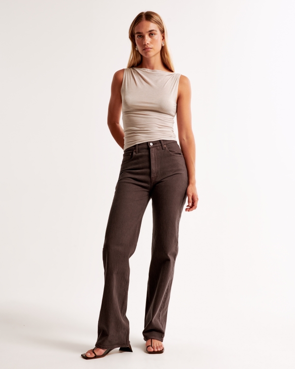 High Rise 90s Relaxed Jean, Brown