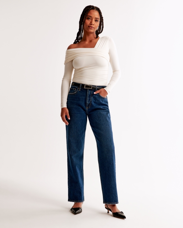 Curve Love High Rise Vintage Straight Jean, Dark