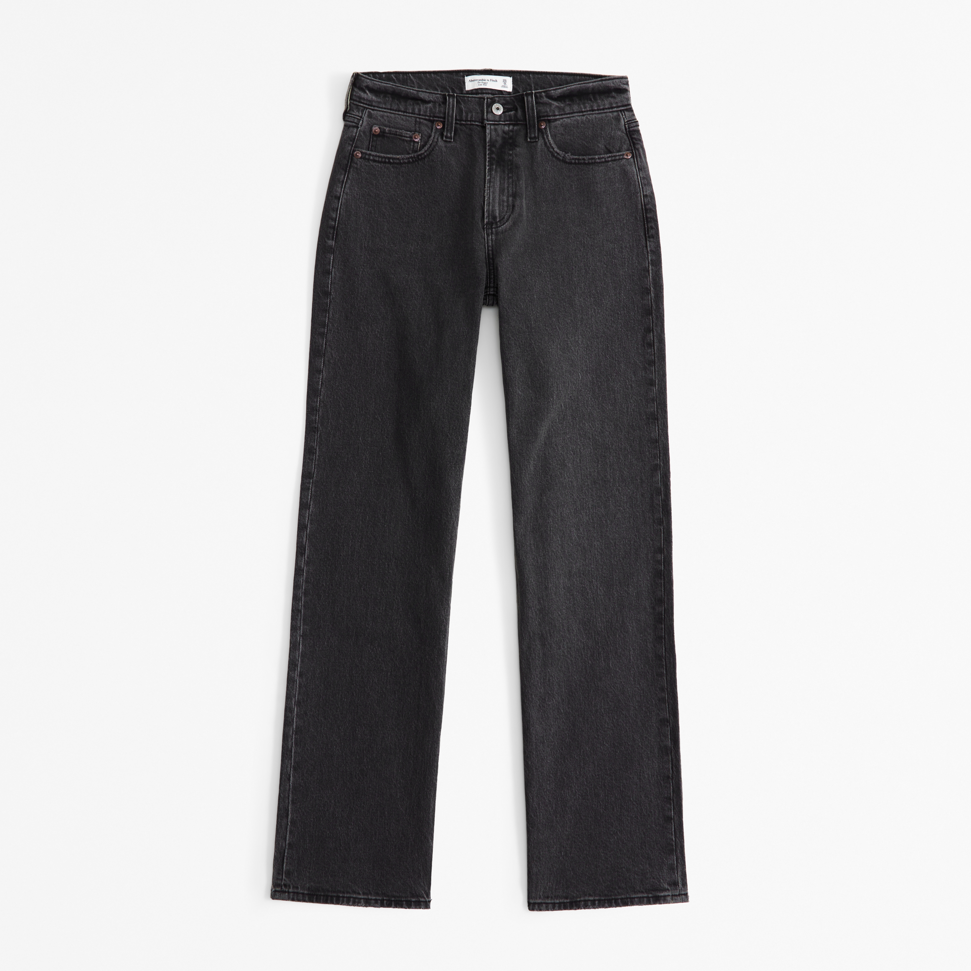 Abercrombie & Fitch Low Rise Baggy Jean In Gray