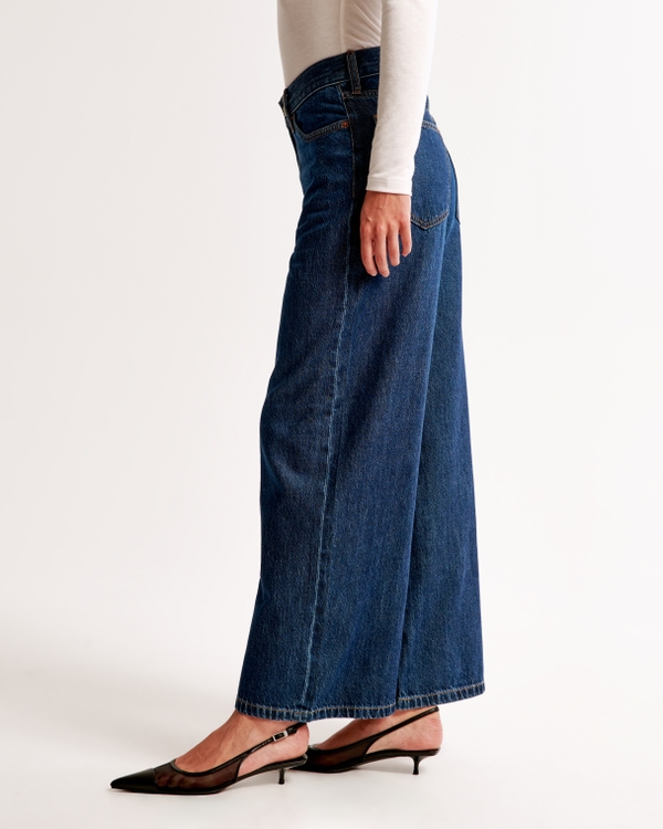 High Rise Cropped Wide Leg Jean