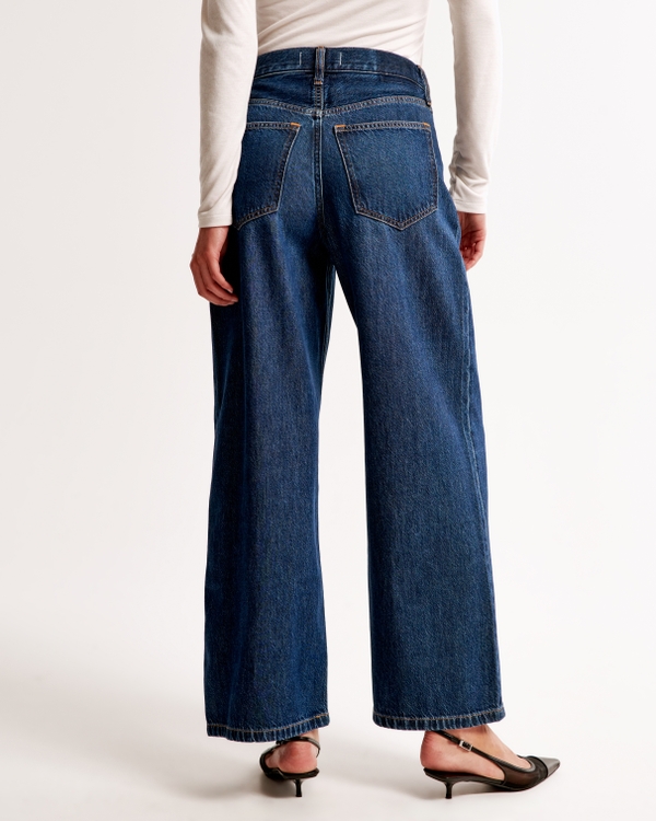 High Rise Cropped Wide Leg Jean