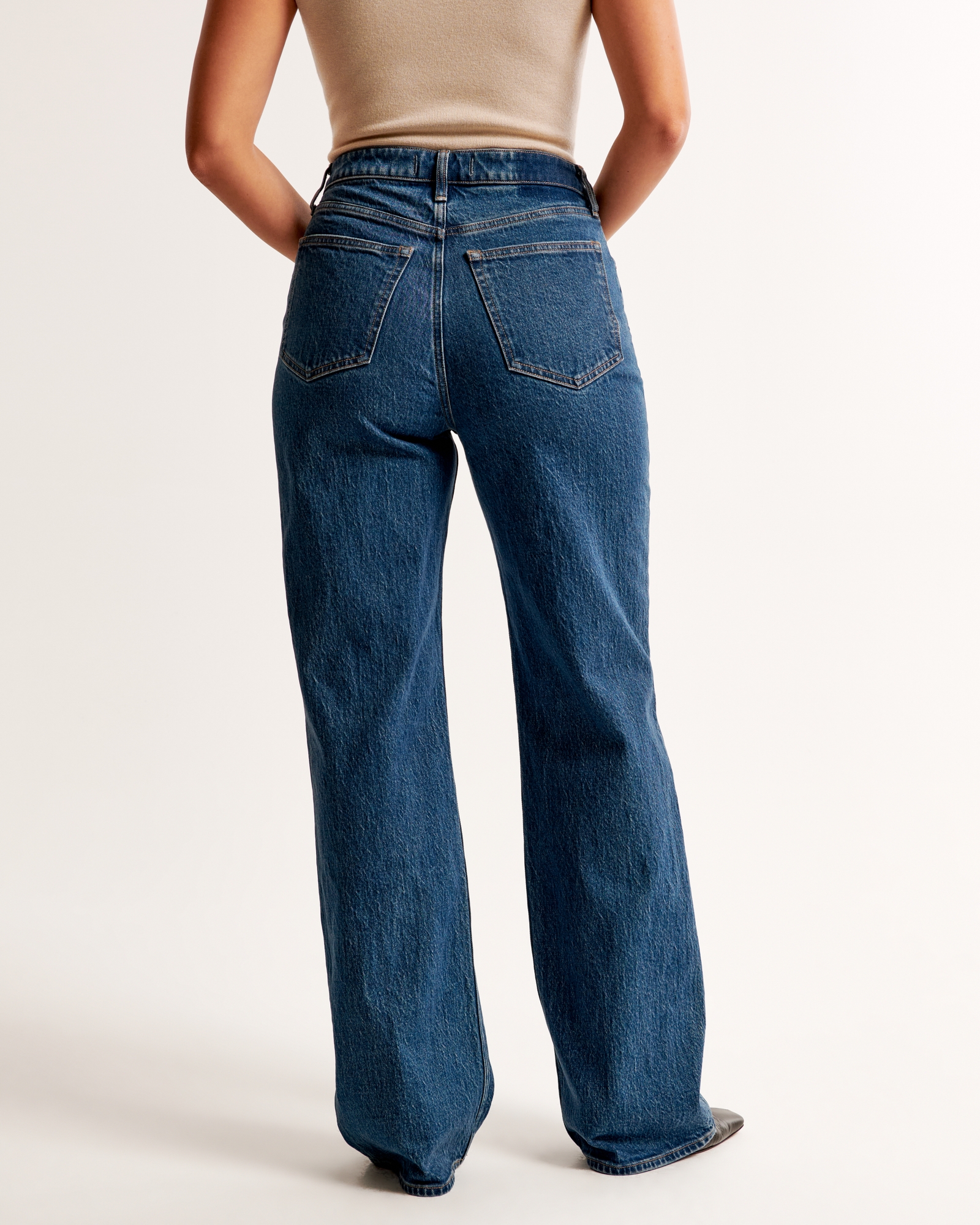 Curve Love High Rise 90s Relaxed Distressed Hem Jean