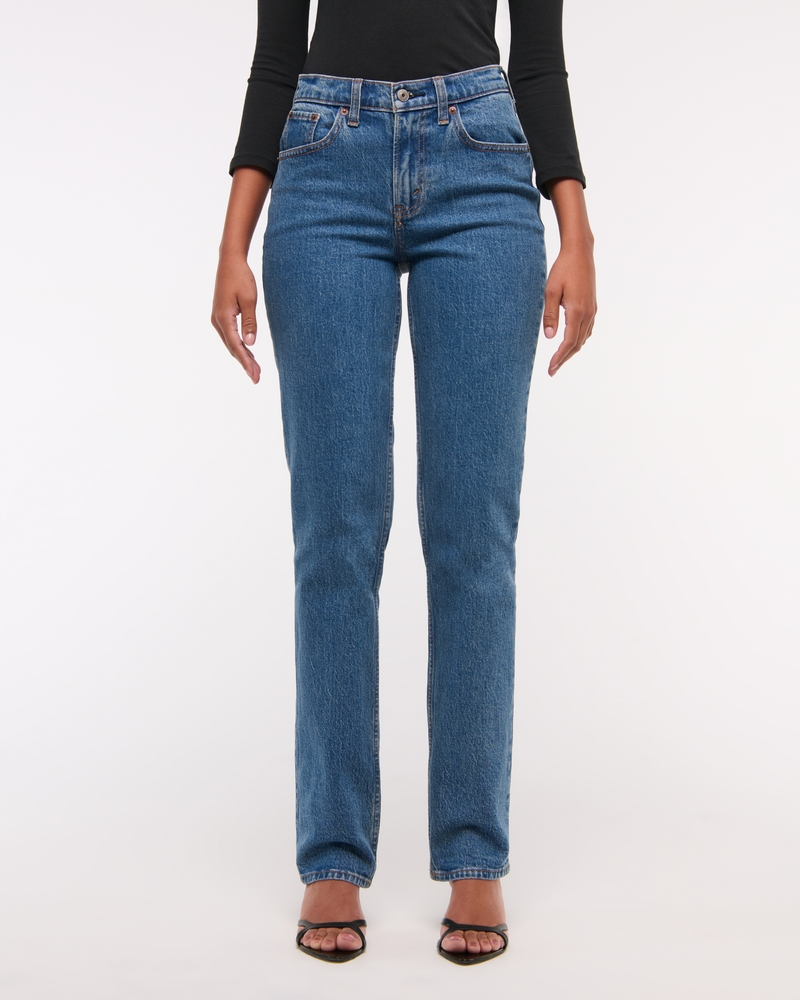 Curve Love Mid Rise 90s Straight Jean