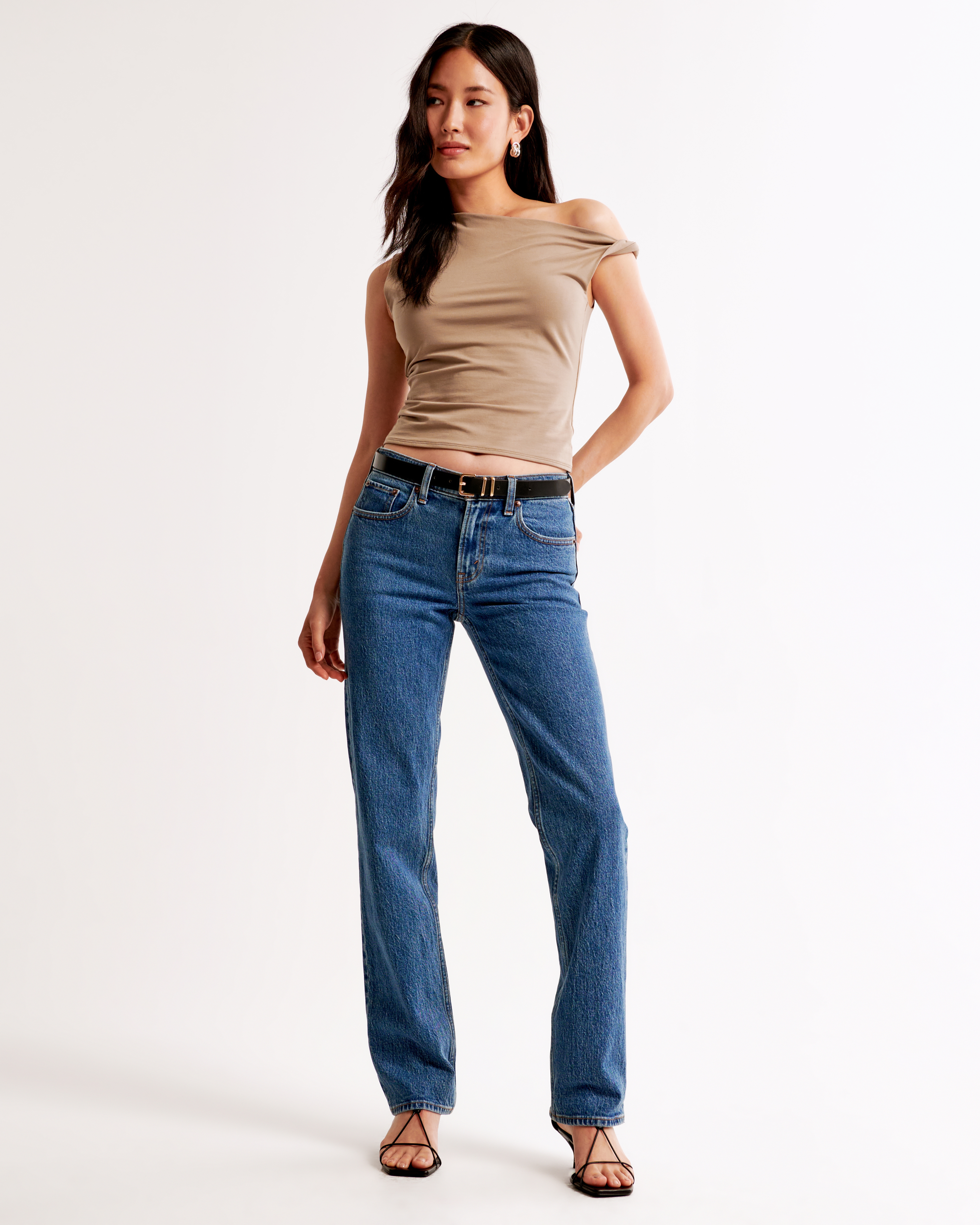 Abercrombie & Fitch Mid Rise 90s Straight Jean