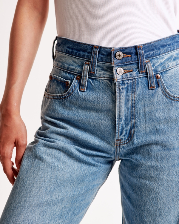 High Rise Loose Jean, Medium With Double Waistband view 2