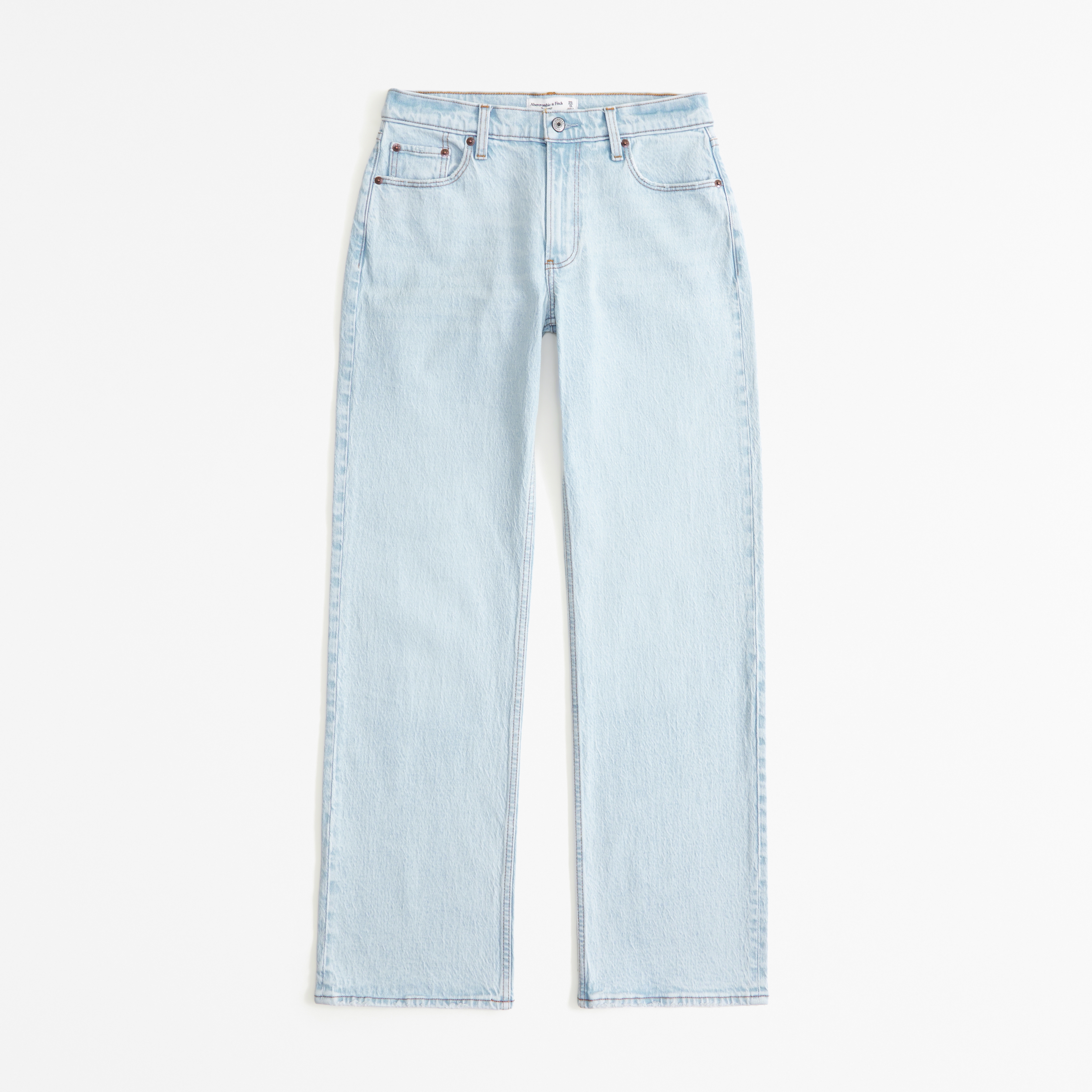 Abercrombie & Fitch Low Rise Baggy Jean In White