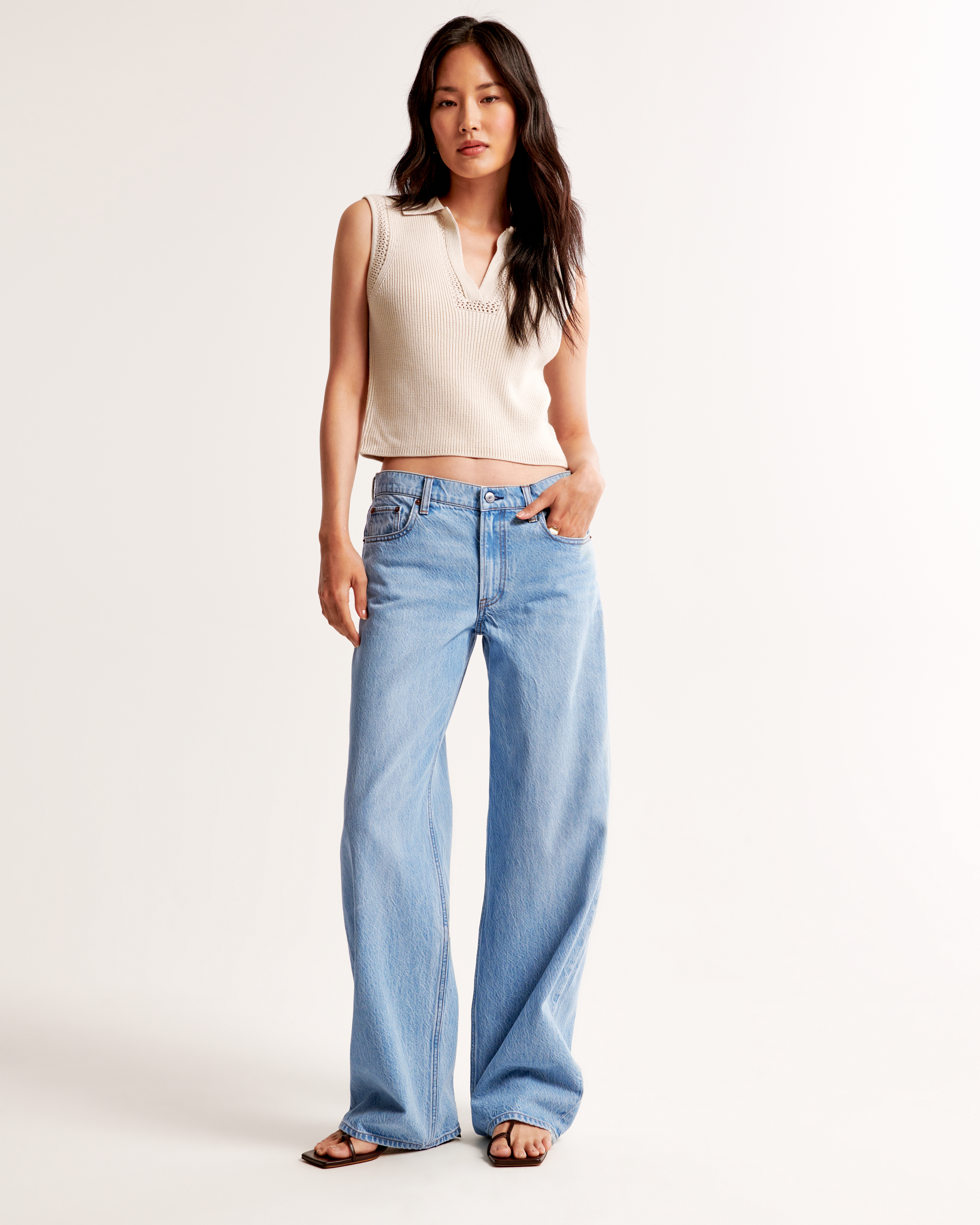 Jean ultra ample a taille basse