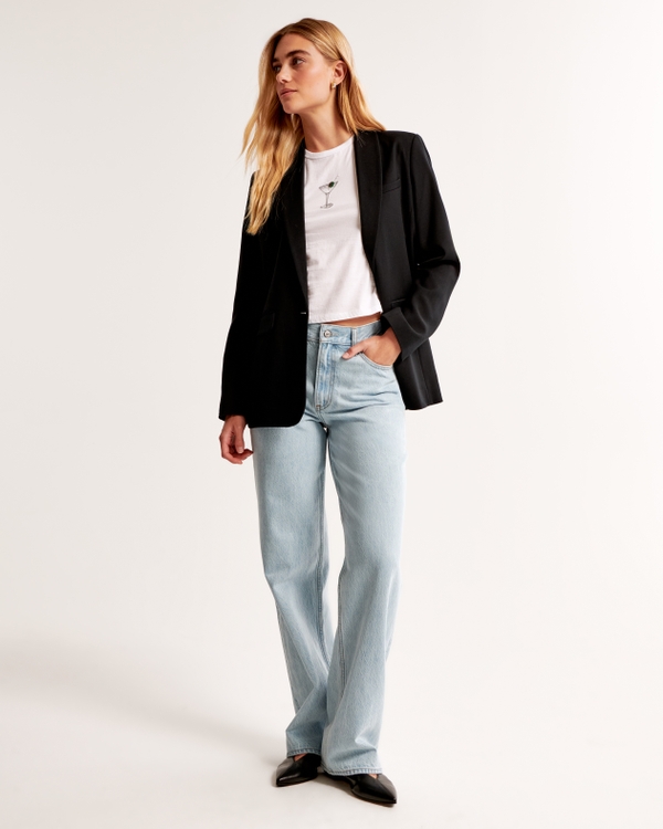 High Rise Loose Jean, Light Marble