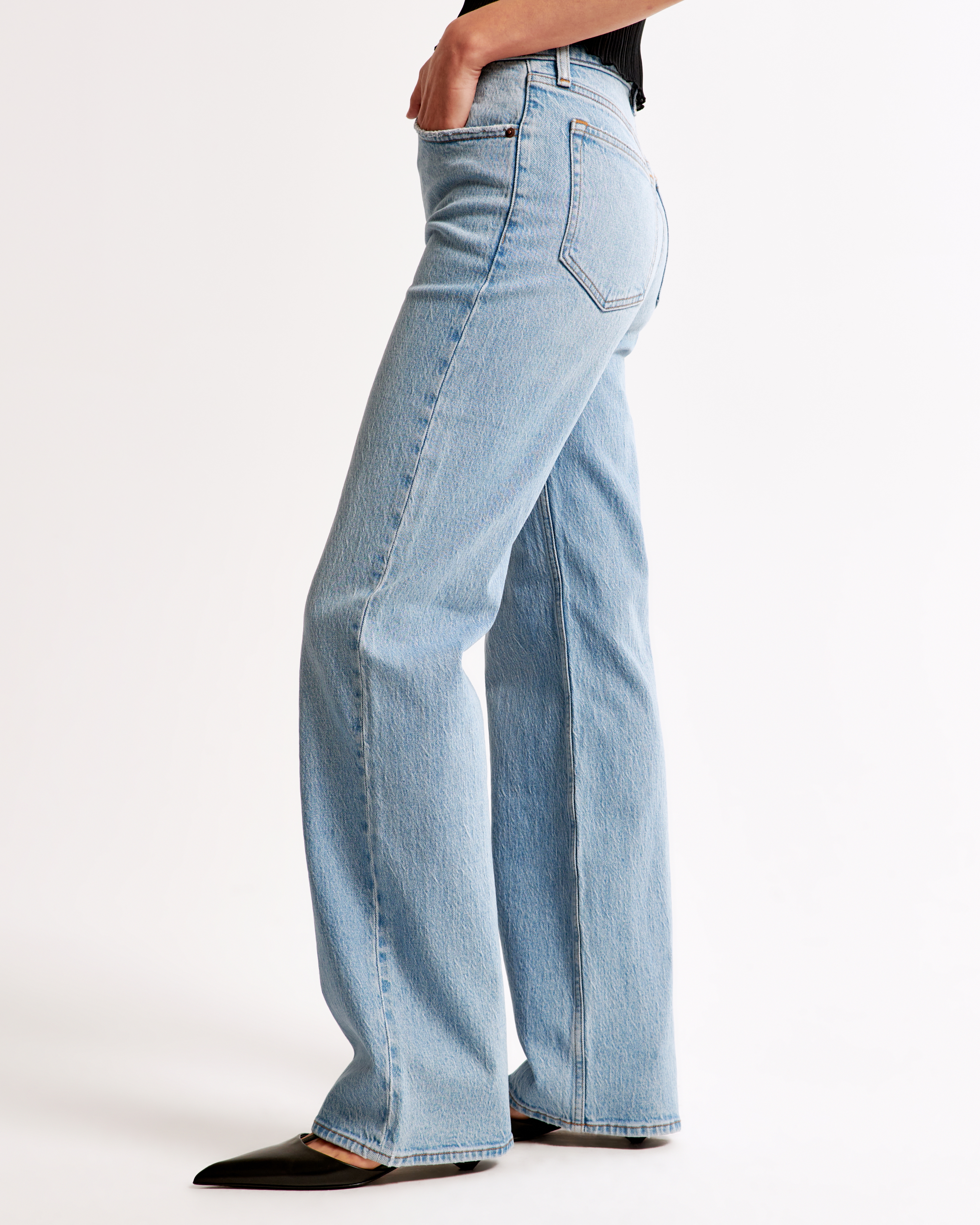 ★★ ★★ Women's High Rise Relaxed Fit Visual Wa Duer Women's High Rise Straight Leg Jeans