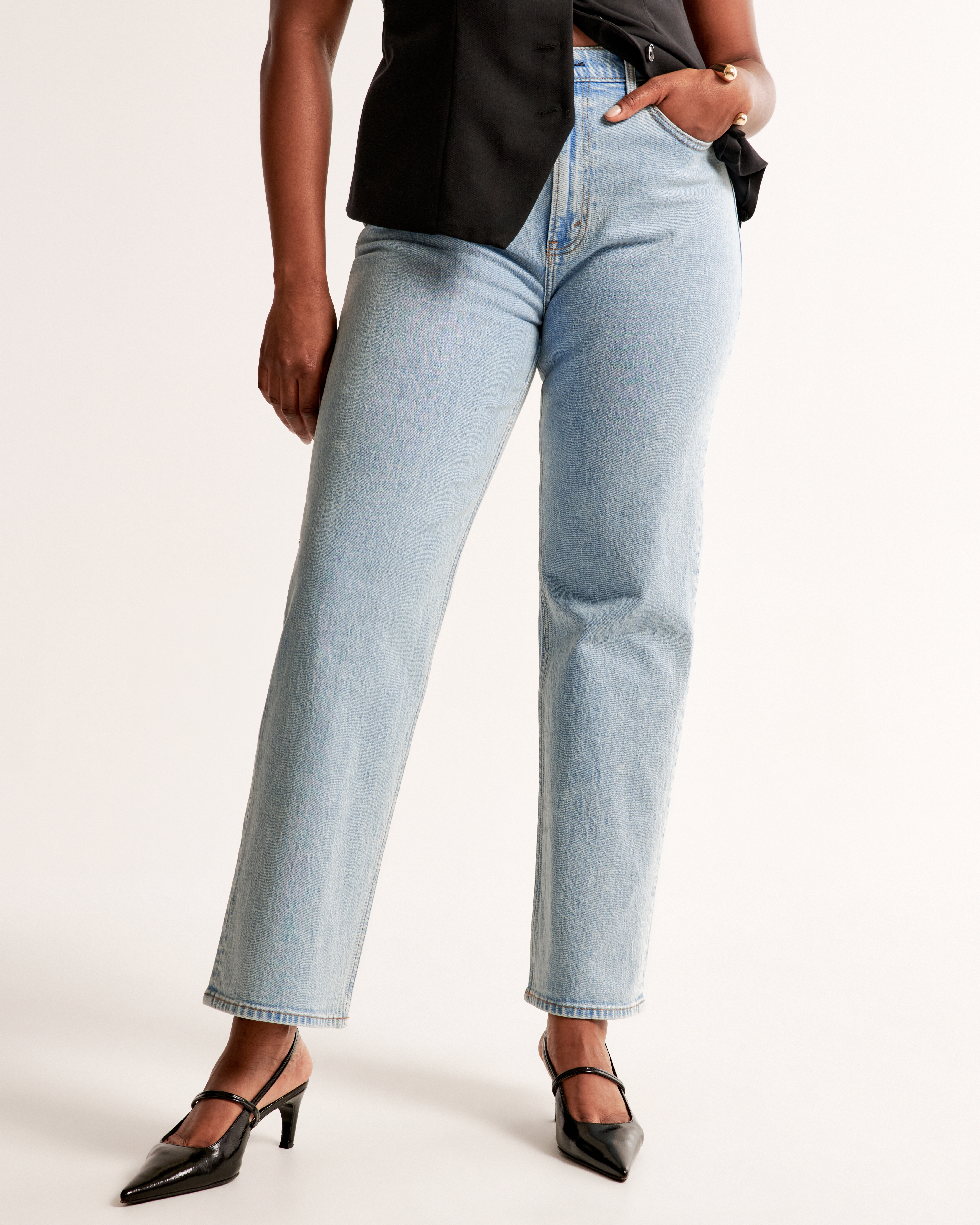 Женские джинсы Abercrombie & Fitch High Rise Vintage Straight Jean — фото 3