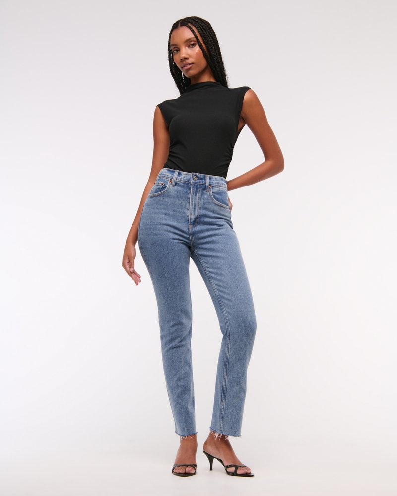 Mujer Jeans rectos al tobillo de tiro superalto Curve Love Mujer