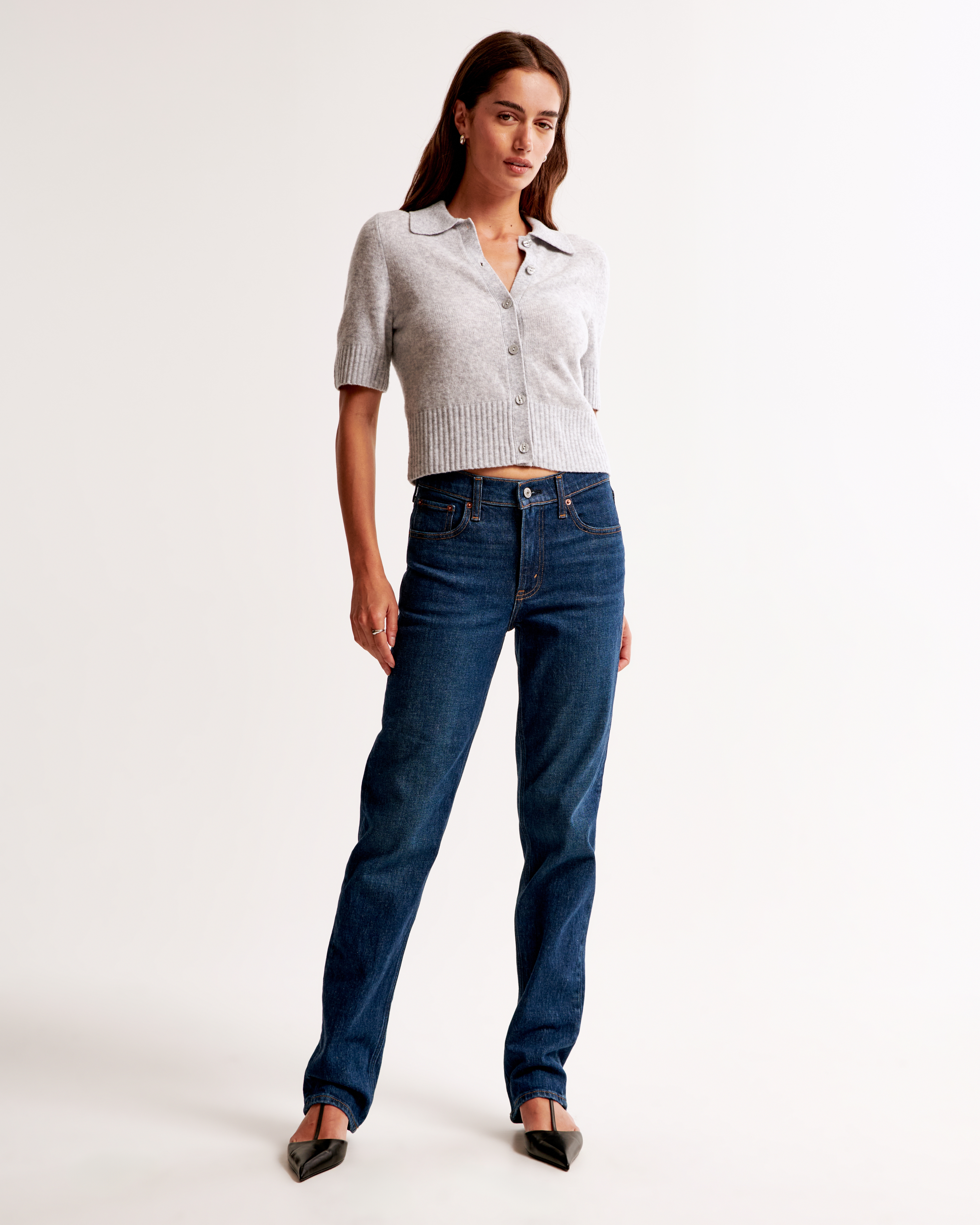 ★ ★ Women's Signature 90s Straight Fit Mid Blue Signature Fit Straight Leg Jean | LaneBryant