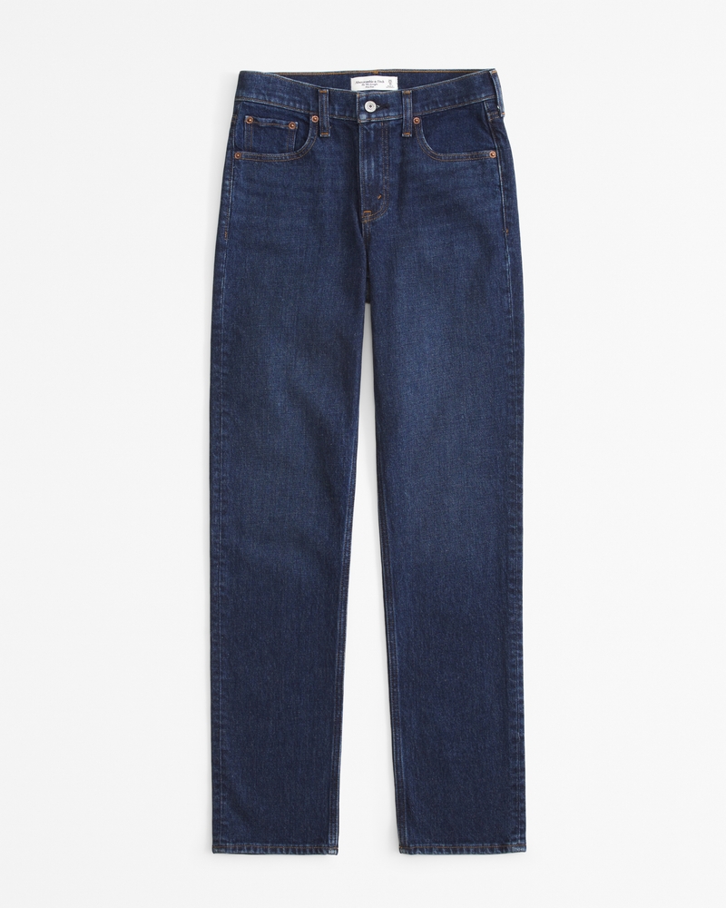 ★ ★ South Mid Blue 90s Straight Fit Eco Cool De Women's Mid Rise 90s Straight Jean | Women's Bottoms