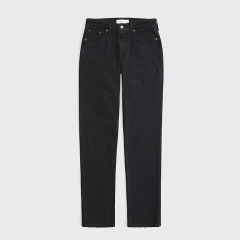 Женские джинсы Abercrombie & Fitch Curve Love Mid Rise 90s Straight Jean