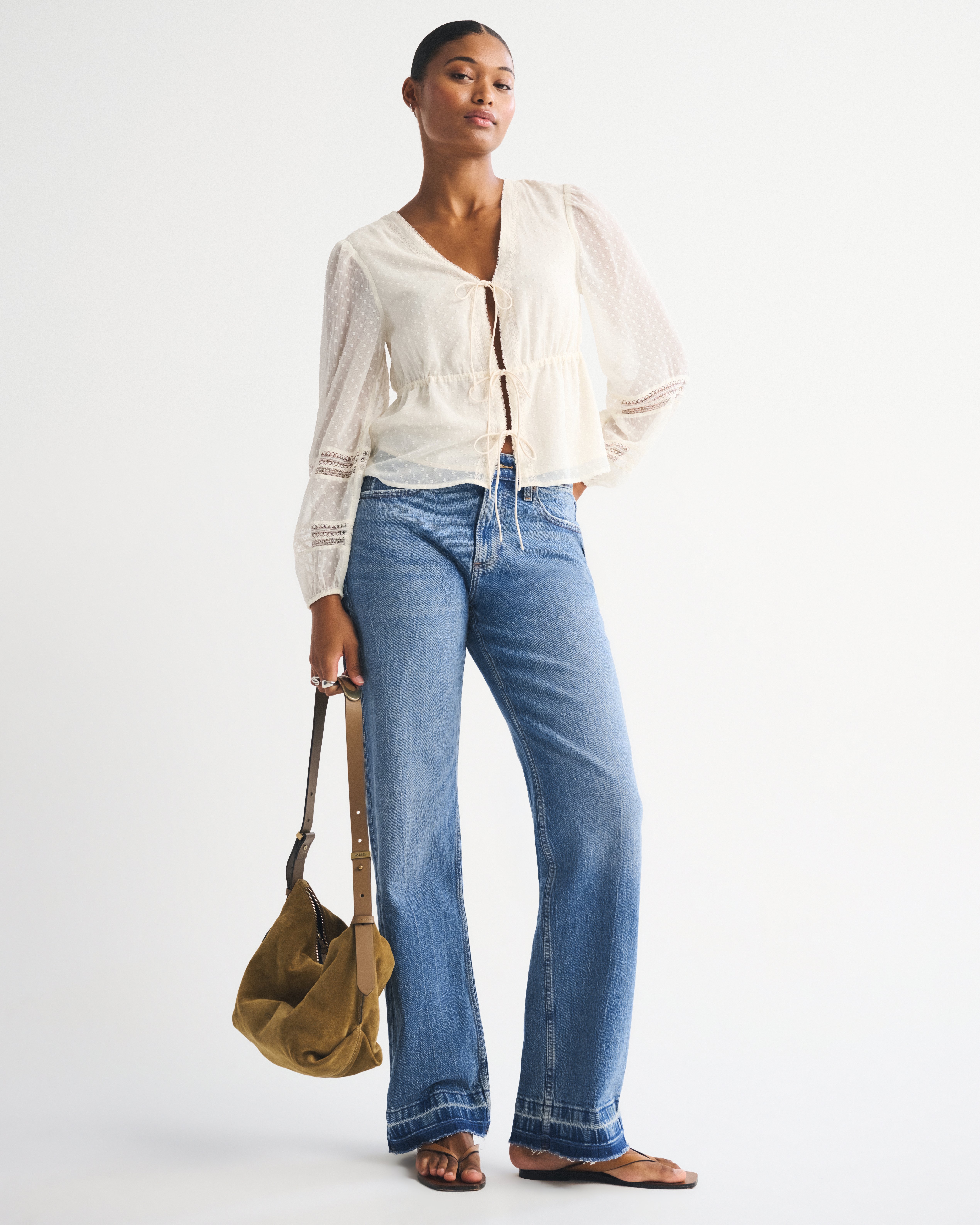 Abercrombie & Fitch Curve Love Low Rise Baggy Jean