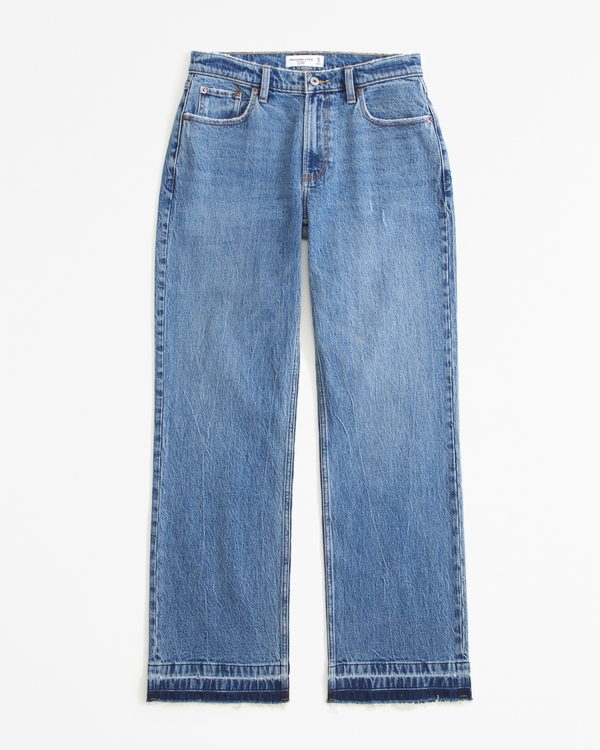 Curve Love Low Rise Baggy Jean, Medium With Let Down Hem view 1