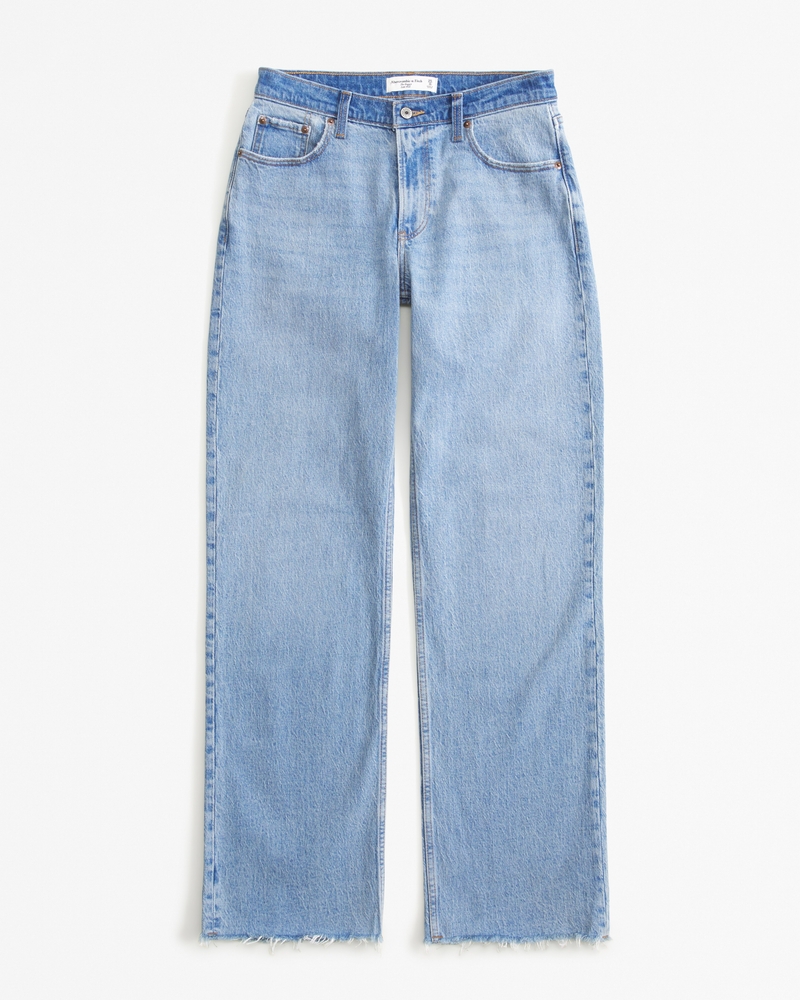 デニム・ジーパン   Here are some light blue low rise baggy fit den Women's Low Rise Baggy Jean | Women's Bottoms | Abercrombie.com