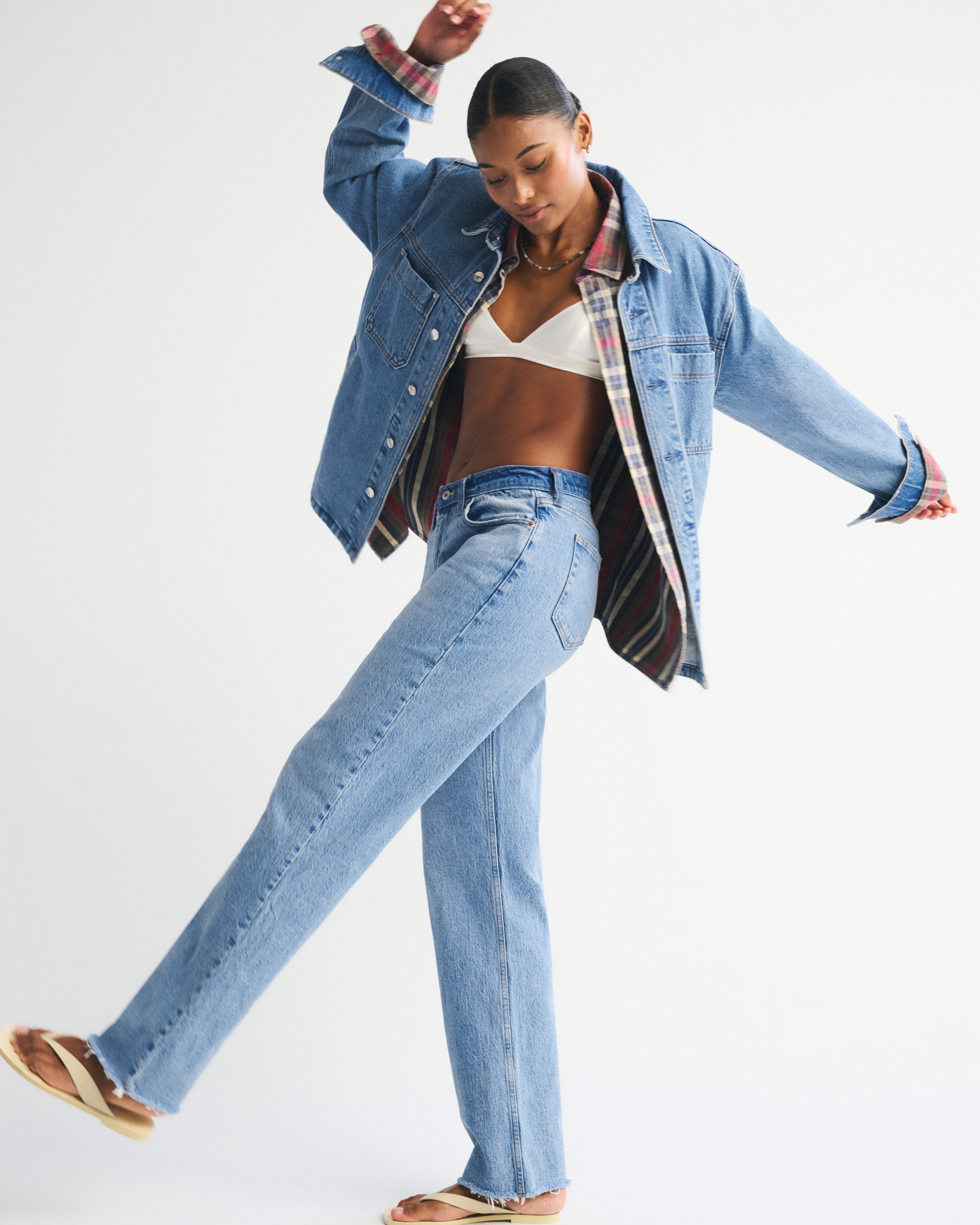 Abercrombie & Fitch Curve Love Low Rise Baggy Jean