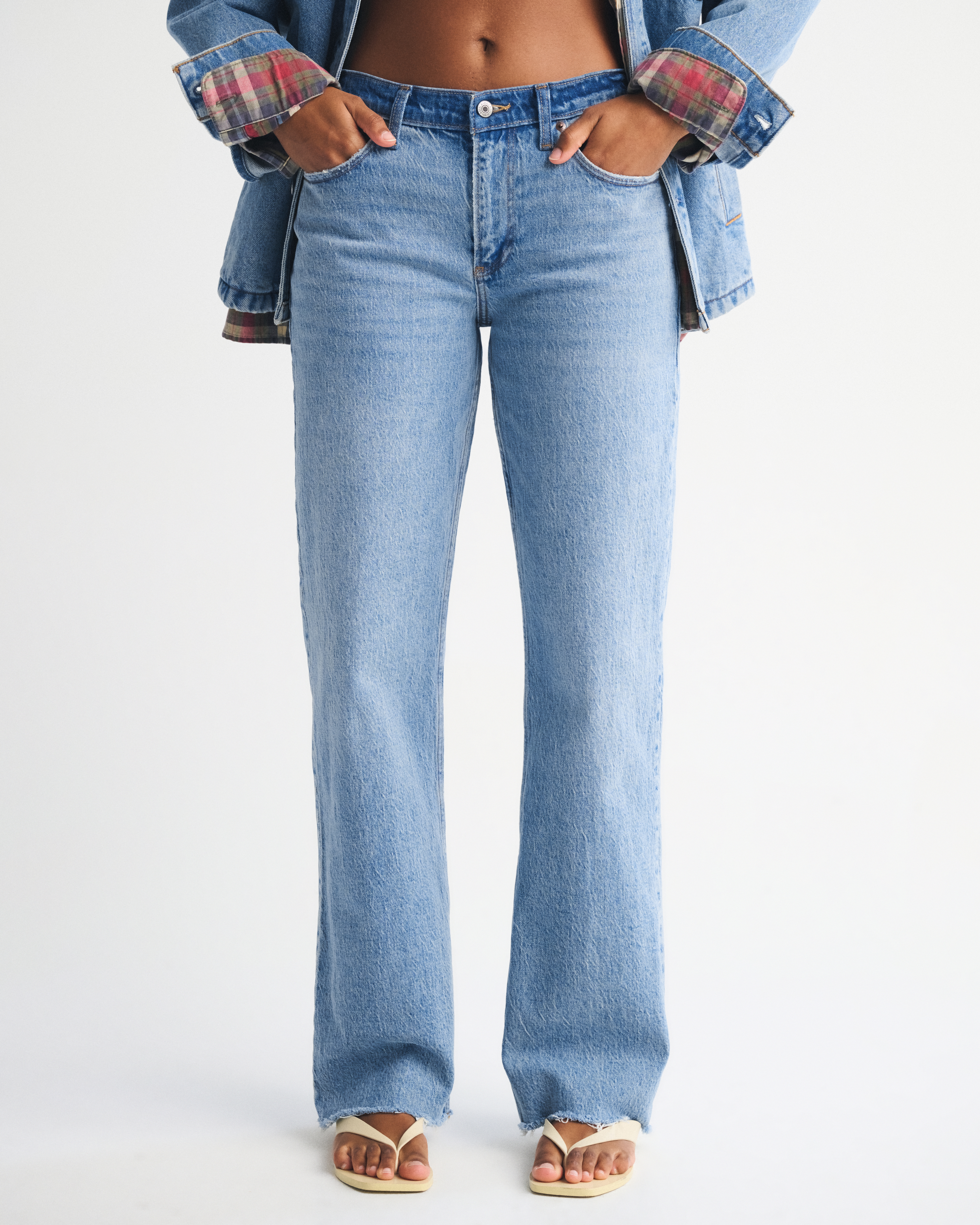 Abercrombie & Fitch Curve Love Low Rise Baggy Jean