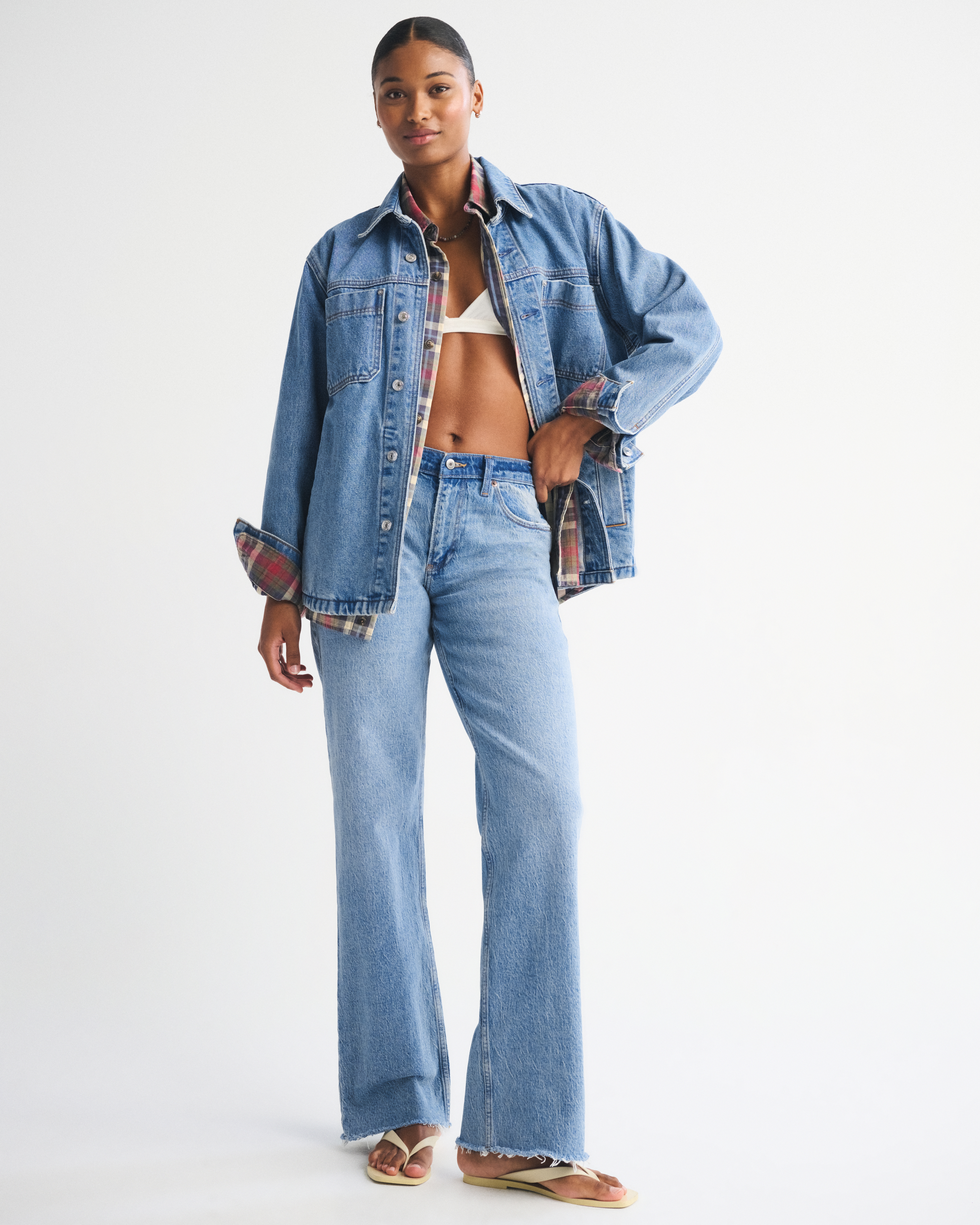 Abercrombie & Fitch Curve Love Low Rise Baggy Jean