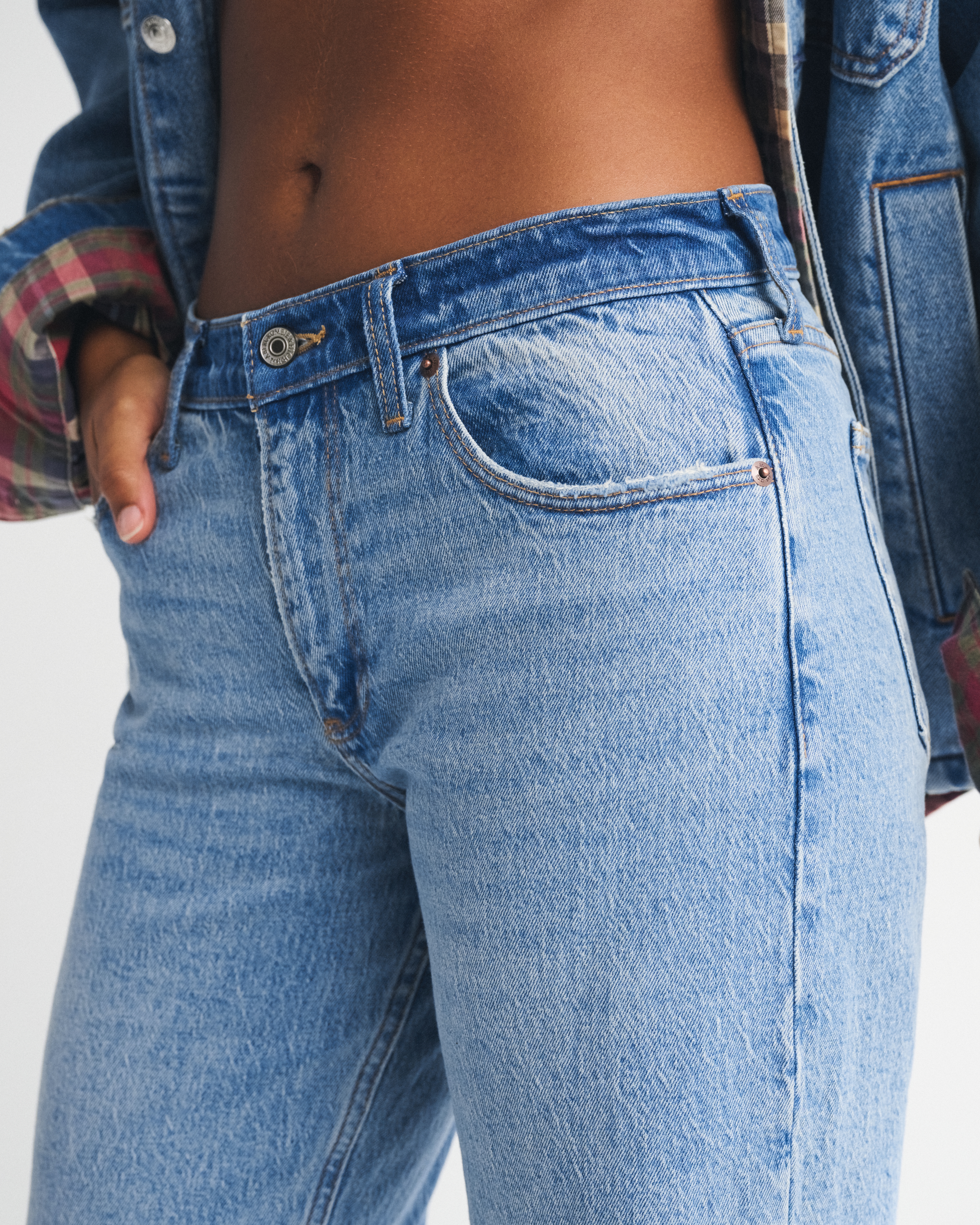 Abercrombie & Fitch Curve Love Low Rise Baggy Jean