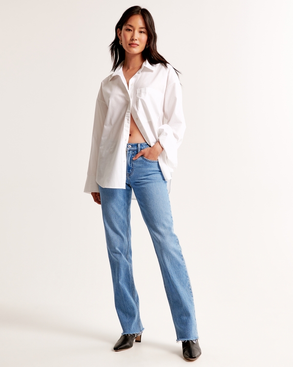 Mid Rise 90s Straight Jean, Medium