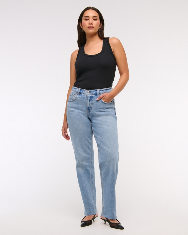 Mid Rise 90s Straight Jean, Medium