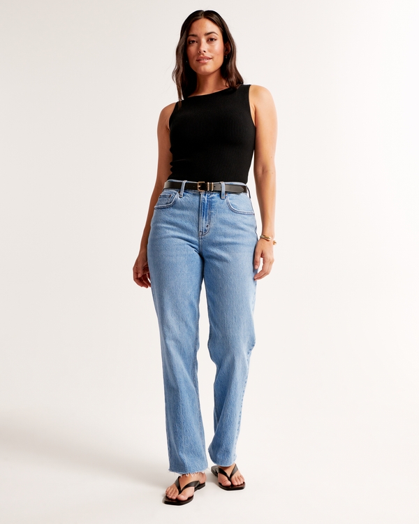 Curve Love Mid Rise 90s Straight Jean, Medium