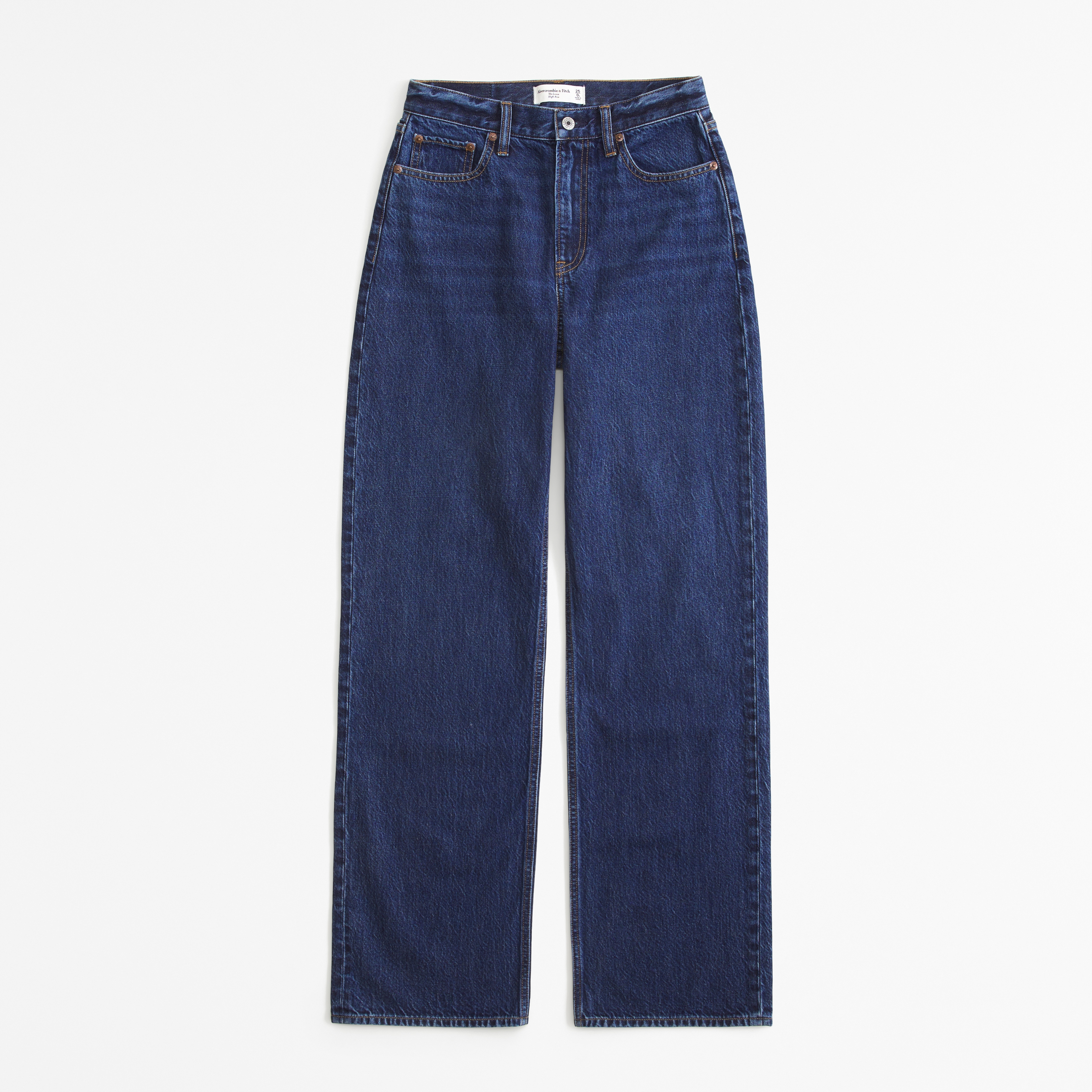 Женские джинсы Abercrombie & Fitch High Rise Loose Jean, цвет: Тёмный — фото 1