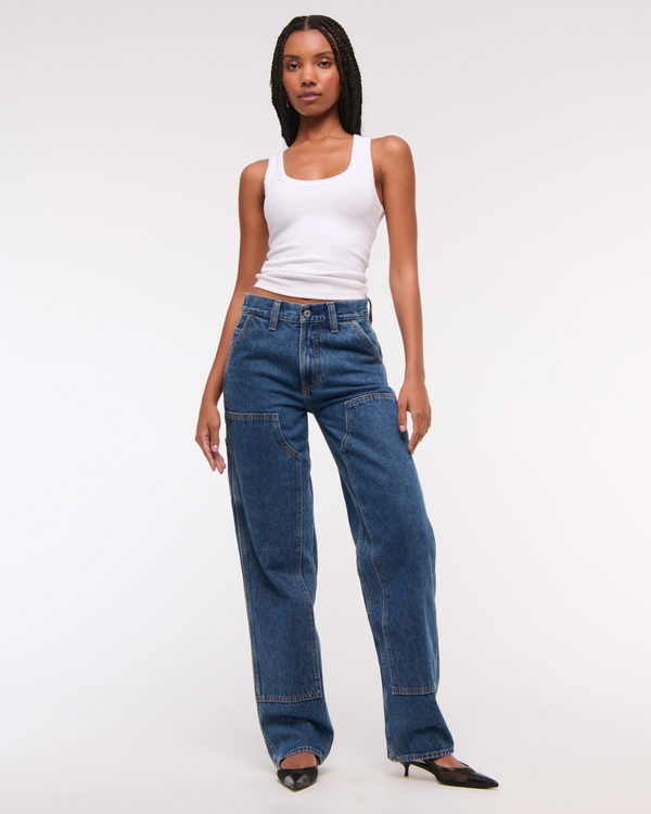 Curve Love Mid Rise Slouchy Jean, Dark Carpenter view 1