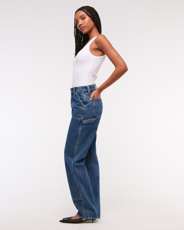 Curve Love Mid Rise Slouchy Jean, Dark Carpenter view 2