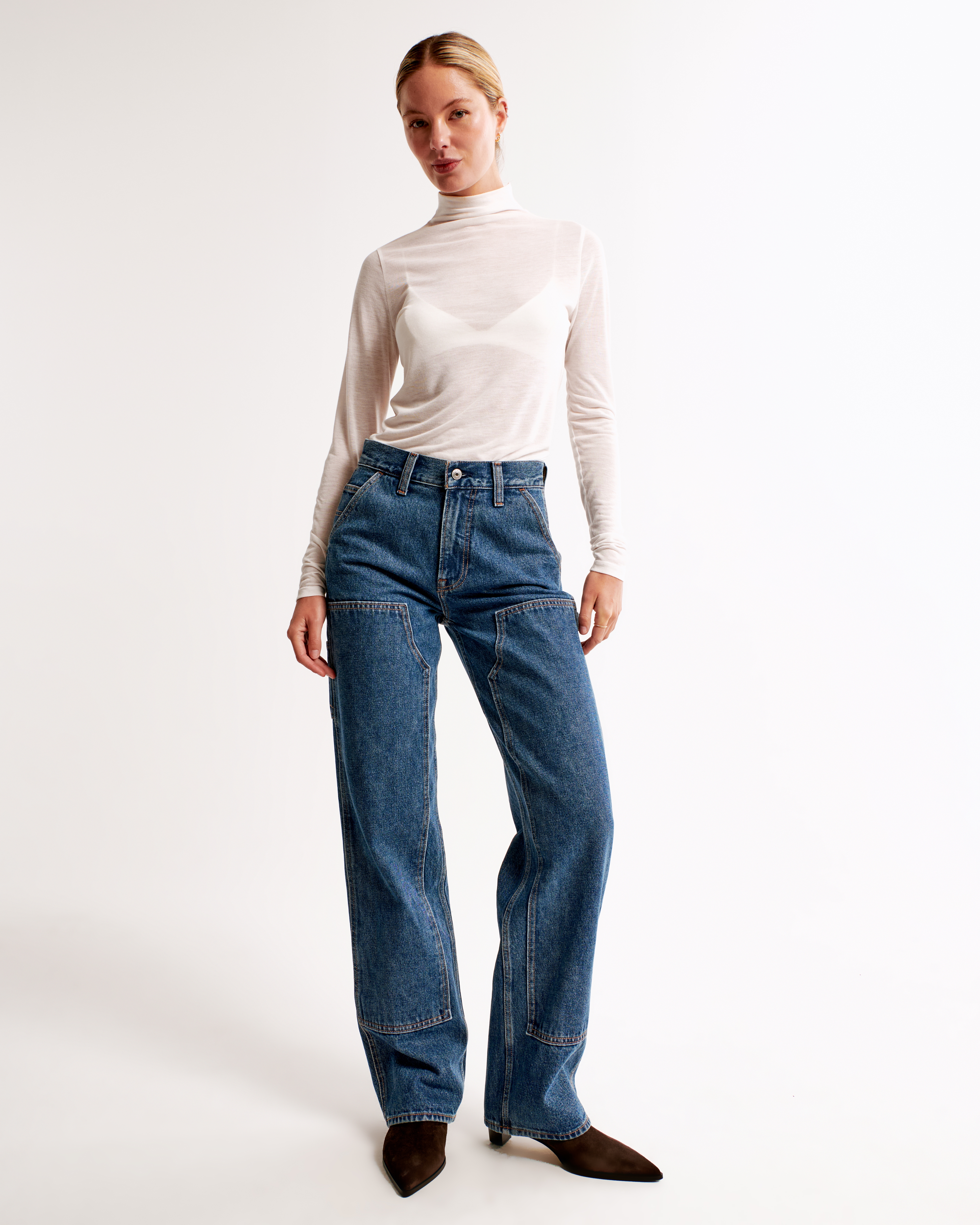 Abercrombie & Fitch Mid Rise Slouchy Jean
