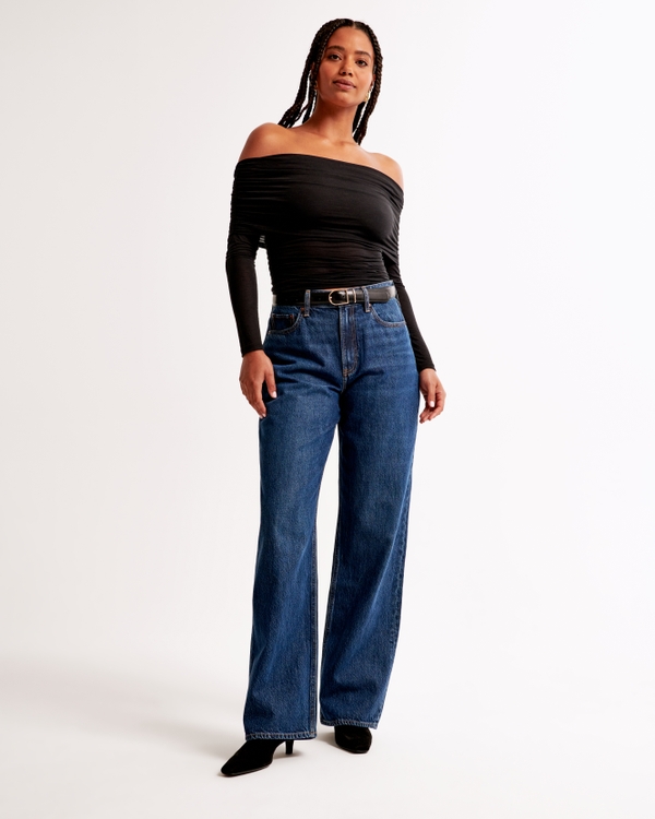 Curve Love High Rise Loose Jean, Dark