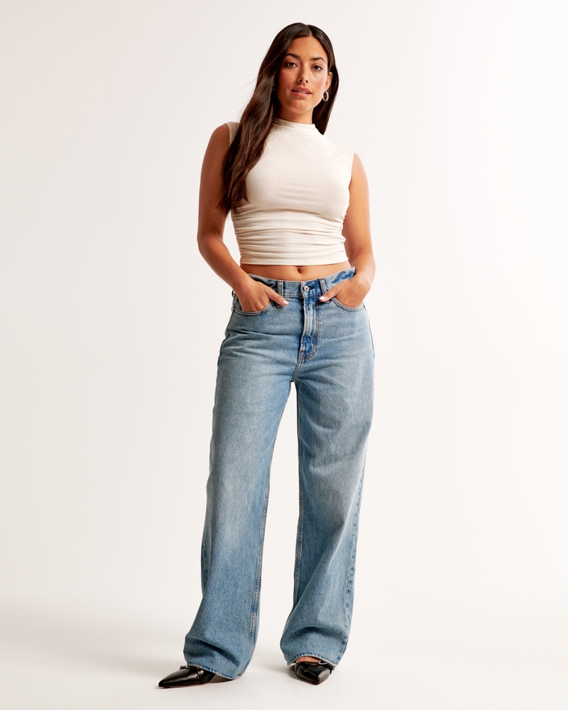 Women's Curve Love Mid Rise Slouchy Jean Women's Bottoms
