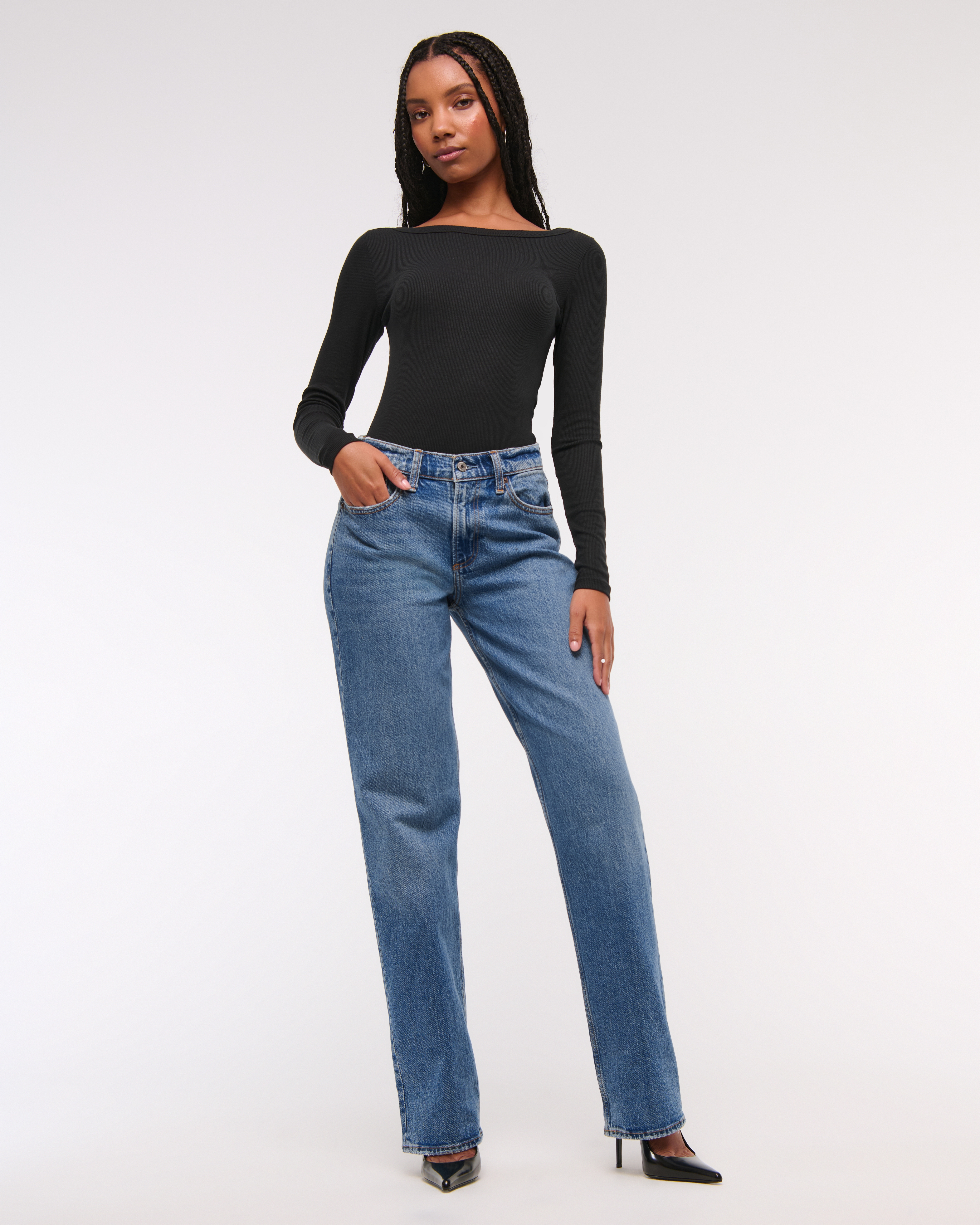 Abercrombie & Fitch Curve Love Low Rise Baggy Jean