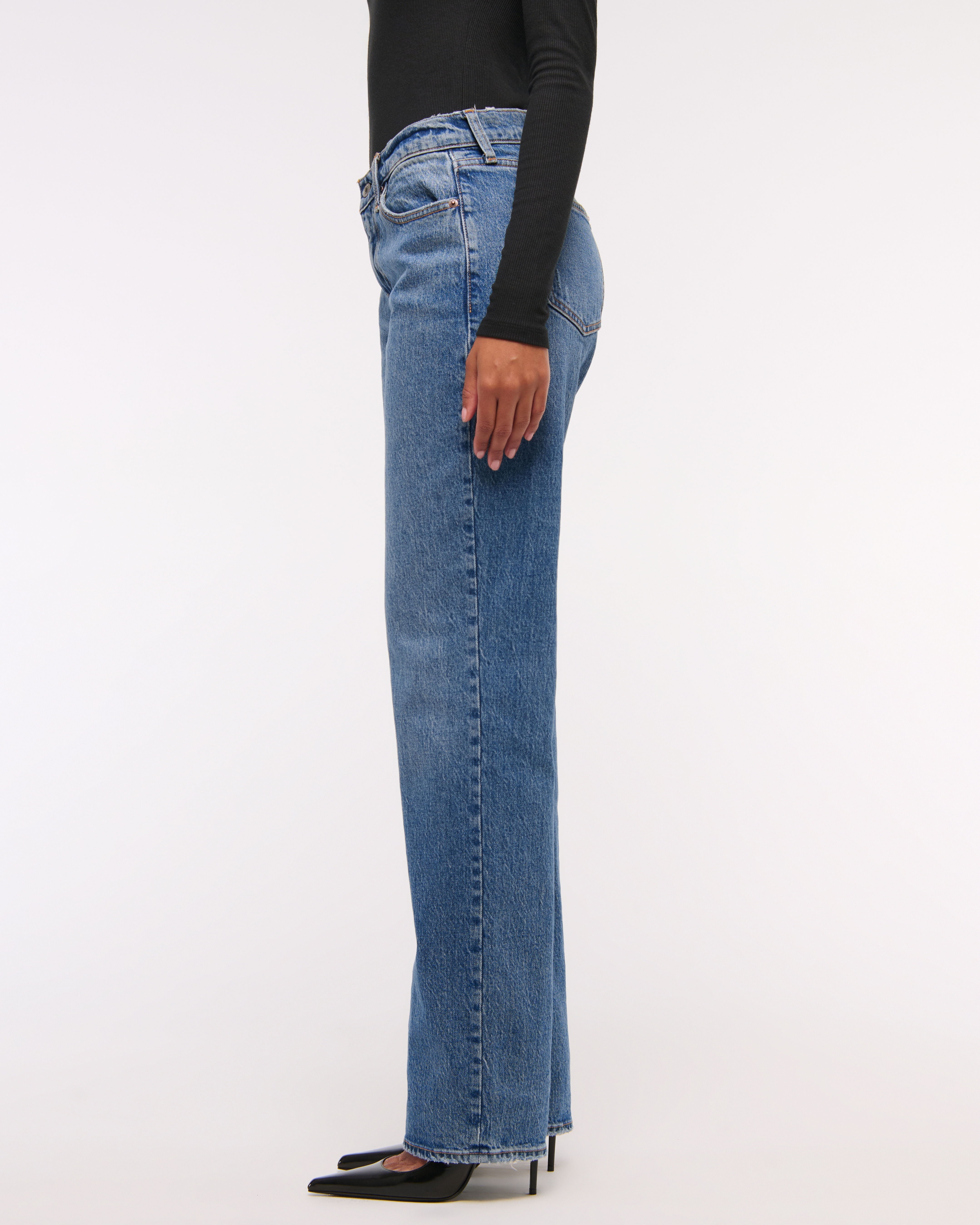 Abercrombie & Fitch Curve Love Low Rise Baggy Jean