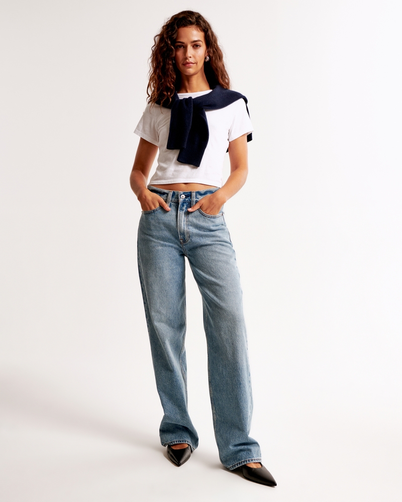 Women's Mid Rise Slouchy Jean Women's Bottoms - Main Image