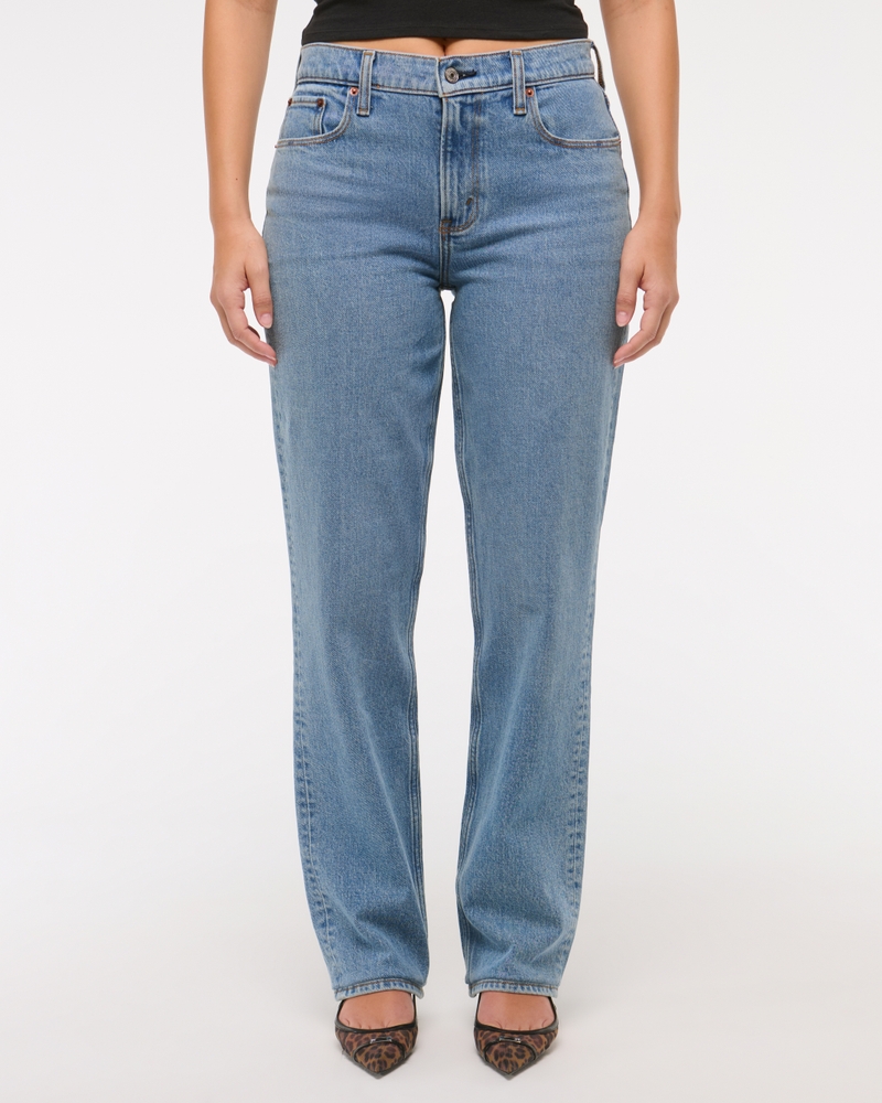 Curve Love Mid Rise 90s Straight Jean