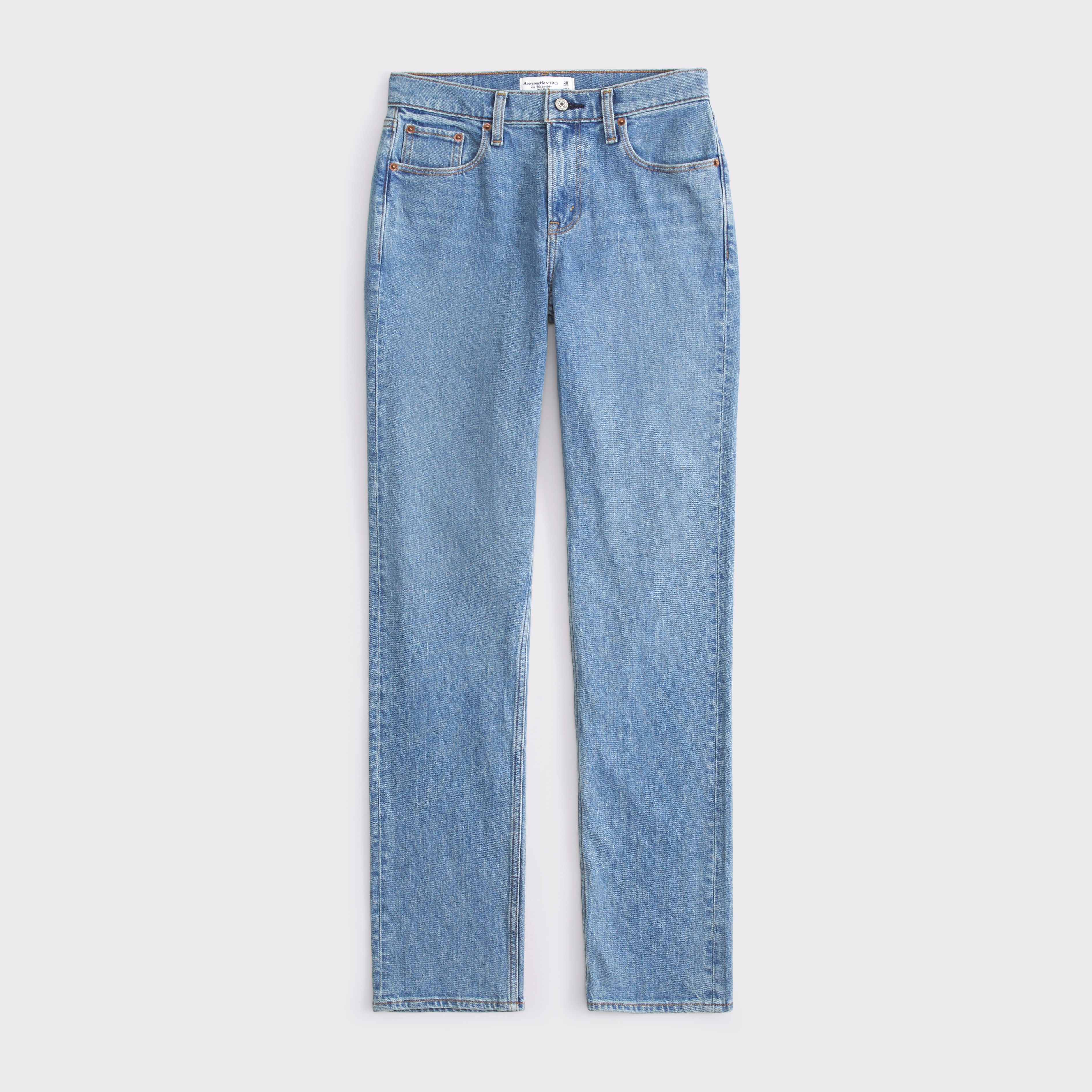 [LOW CLASSIC] / ☆ 25SS STRAIGHT FIT DENIM / BLUE Classic Straight Women's Jeans (plus Size) - Medium Wash