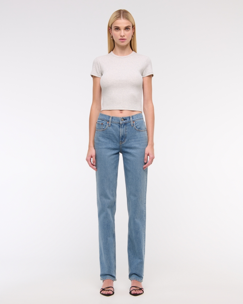 Mid Rise 90s Straight Jean