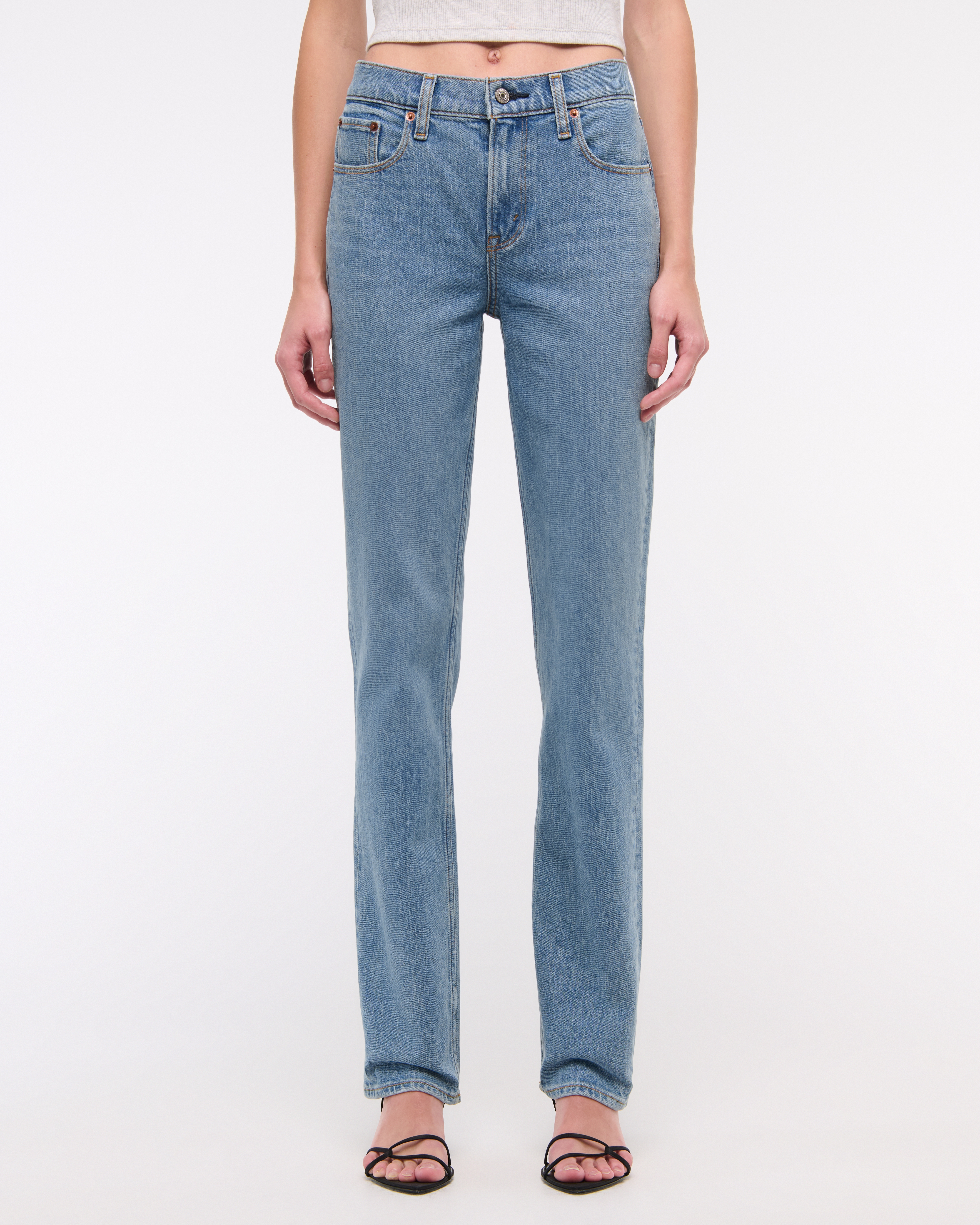 ★★ ★★ Women's 90s Straight Fit Light Blue Coo Women's Ultra High Rise 90s Straight Jean | Women's