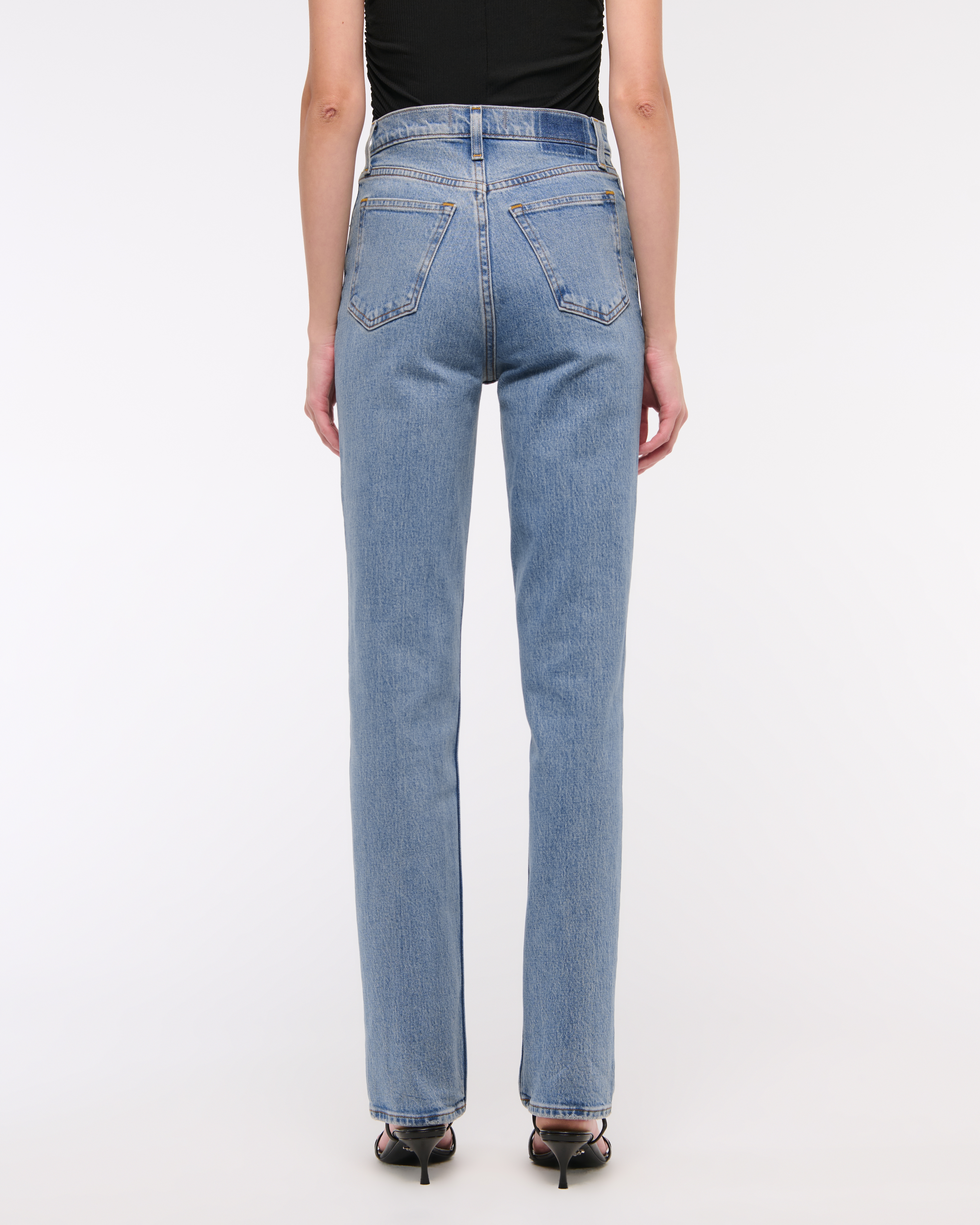 デニム・ジーパン 25SS   White/Black 90s Straight Fit Denim Women's Ultra High Rise 90s Straight Jean | Women's Bottoms