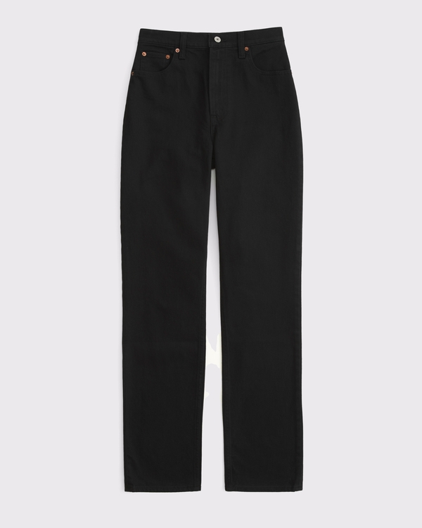 Ultra High Rise 90s Straight Jean, No Fade Black view 1