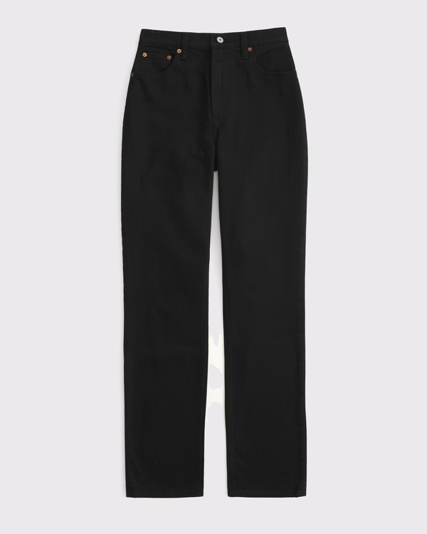 Curve Love Ultra High Rise 90s Straight Jean, No Fade Black view 1