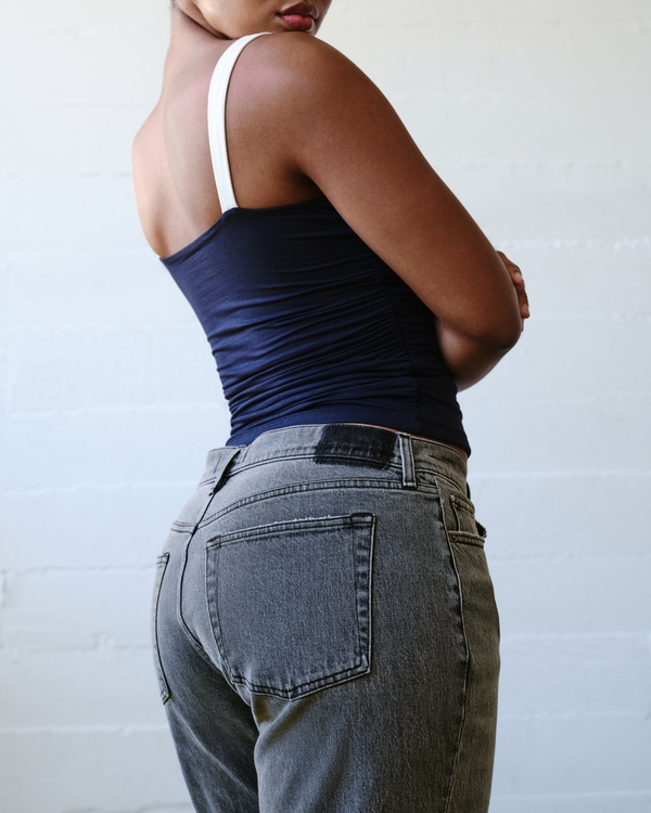 Curve Love Low Rise Baggy Jean, Gray view 2