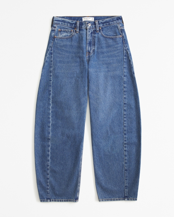Women's Mid Rise Barrel Jean | Women's Clearance | Abercrombie.com