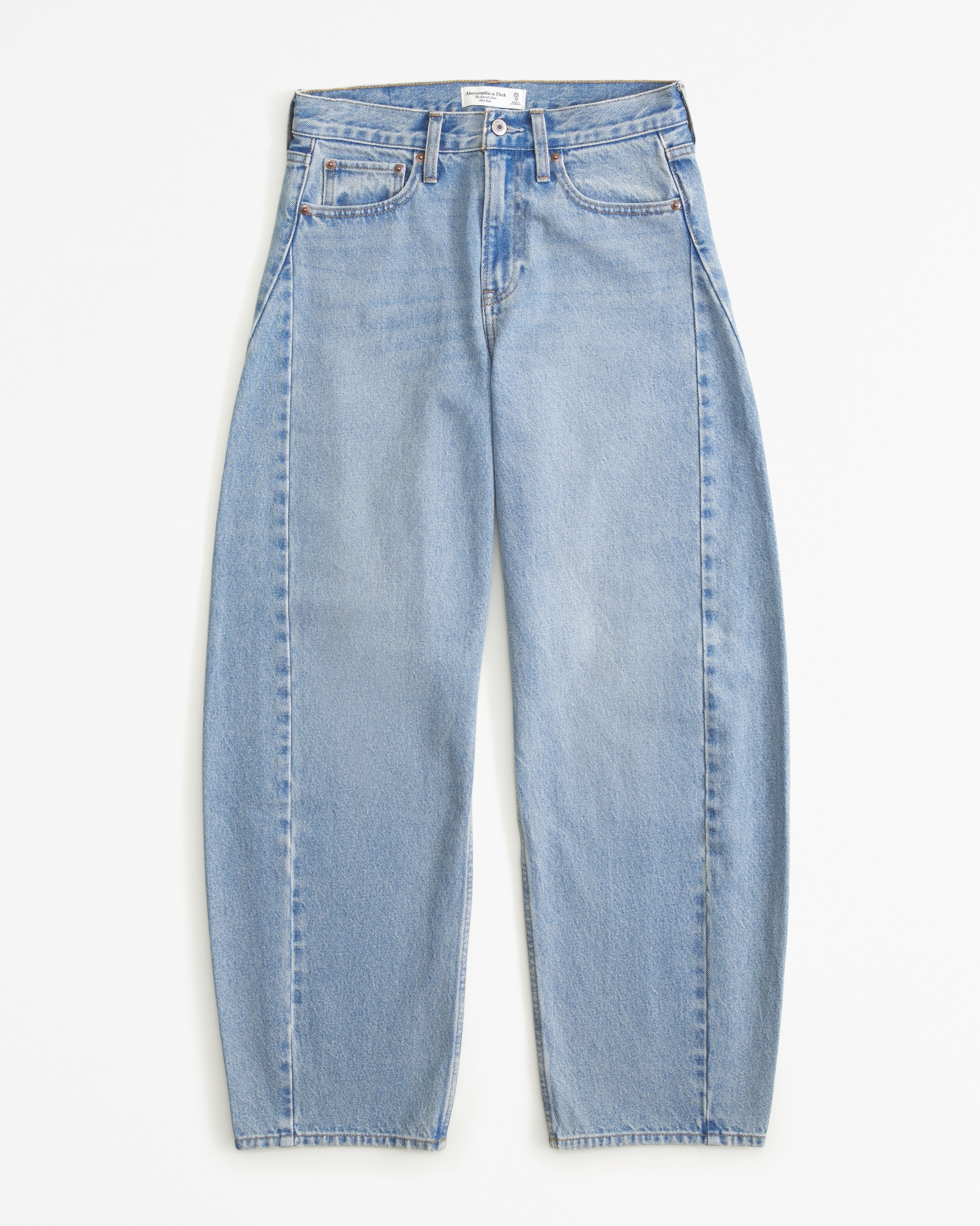 Mid Rise Barrel Jean