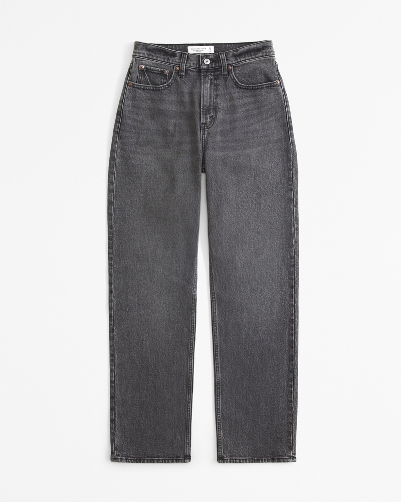 Mujer Jean recto vintage de tiro alto Mujer Prendas inferiores Abercrombie