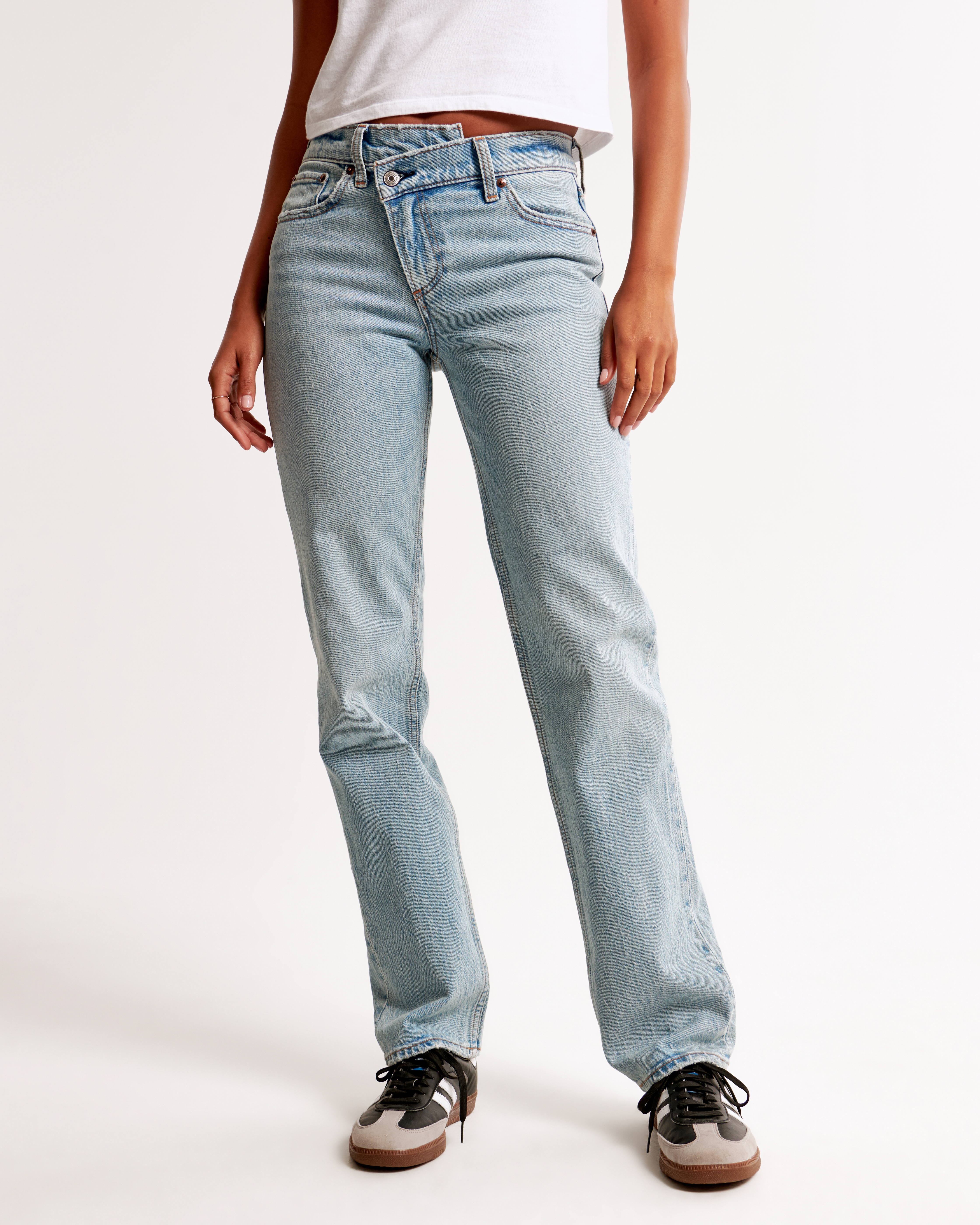 ★ ★ South Mid Blue 90s Straight Fit Eco Cool De Women's Mid Rise 90s Straight Jean | Women's Bottoms