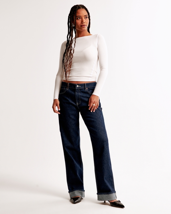 Women's Curve Love Low Rise Baggy Jean | Women's Clearance